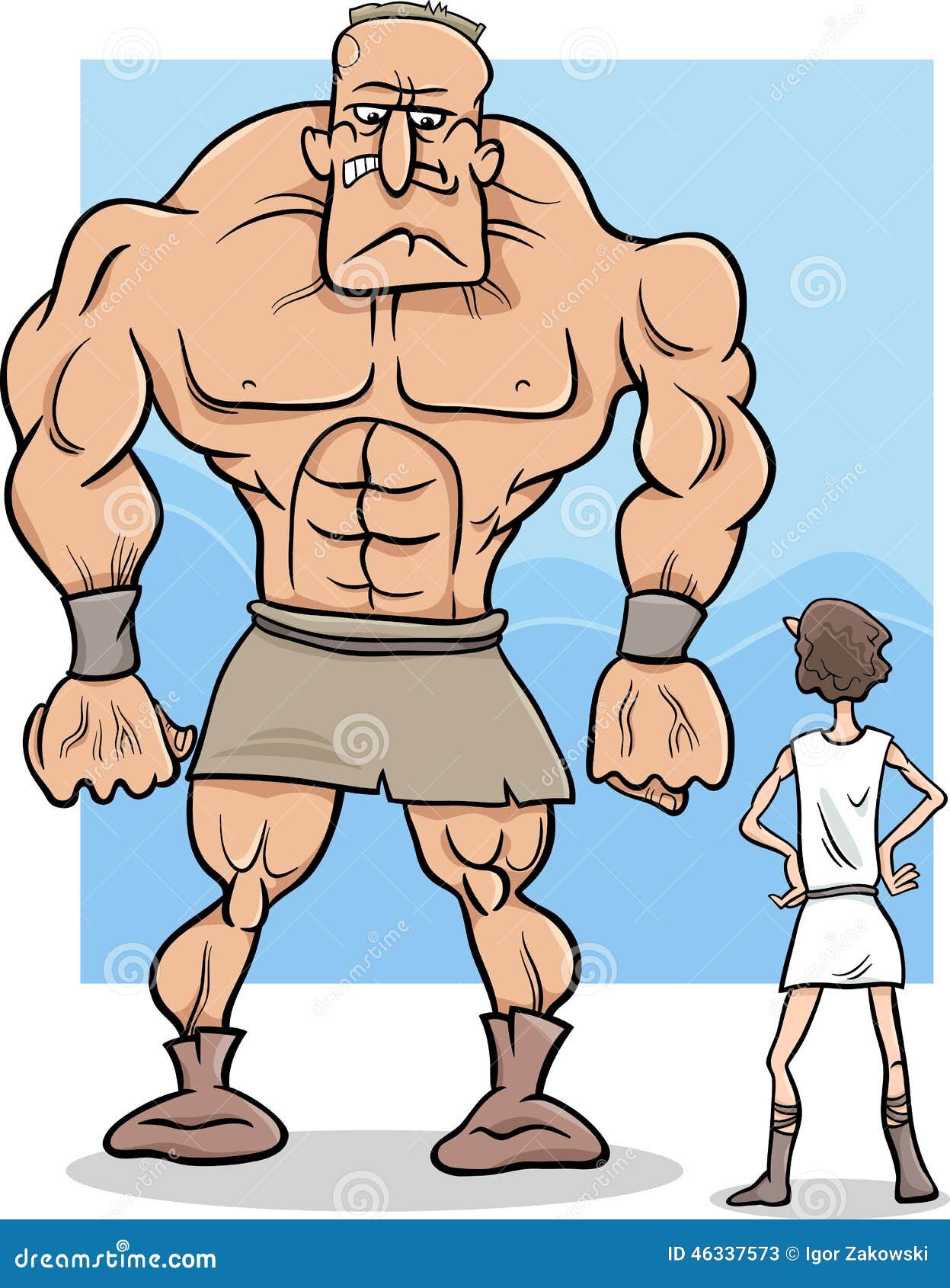 Cartoon David And Goliath | CartoonDealer.com #30930125