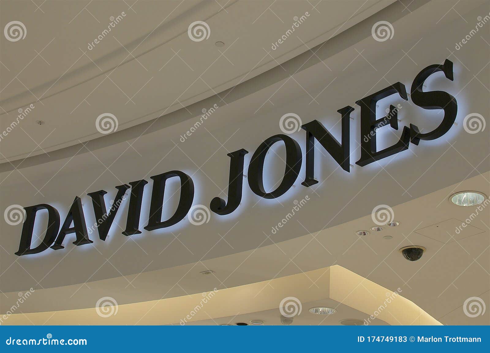 David Jones Logo Hanging in Brisbane Editorial Stock Photo - Image