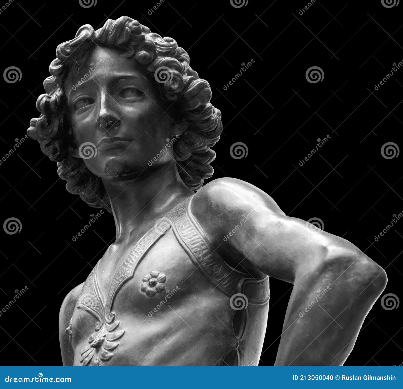 David Killer of Goliath Ancient Statue. Biblical Story Stock Photo ...