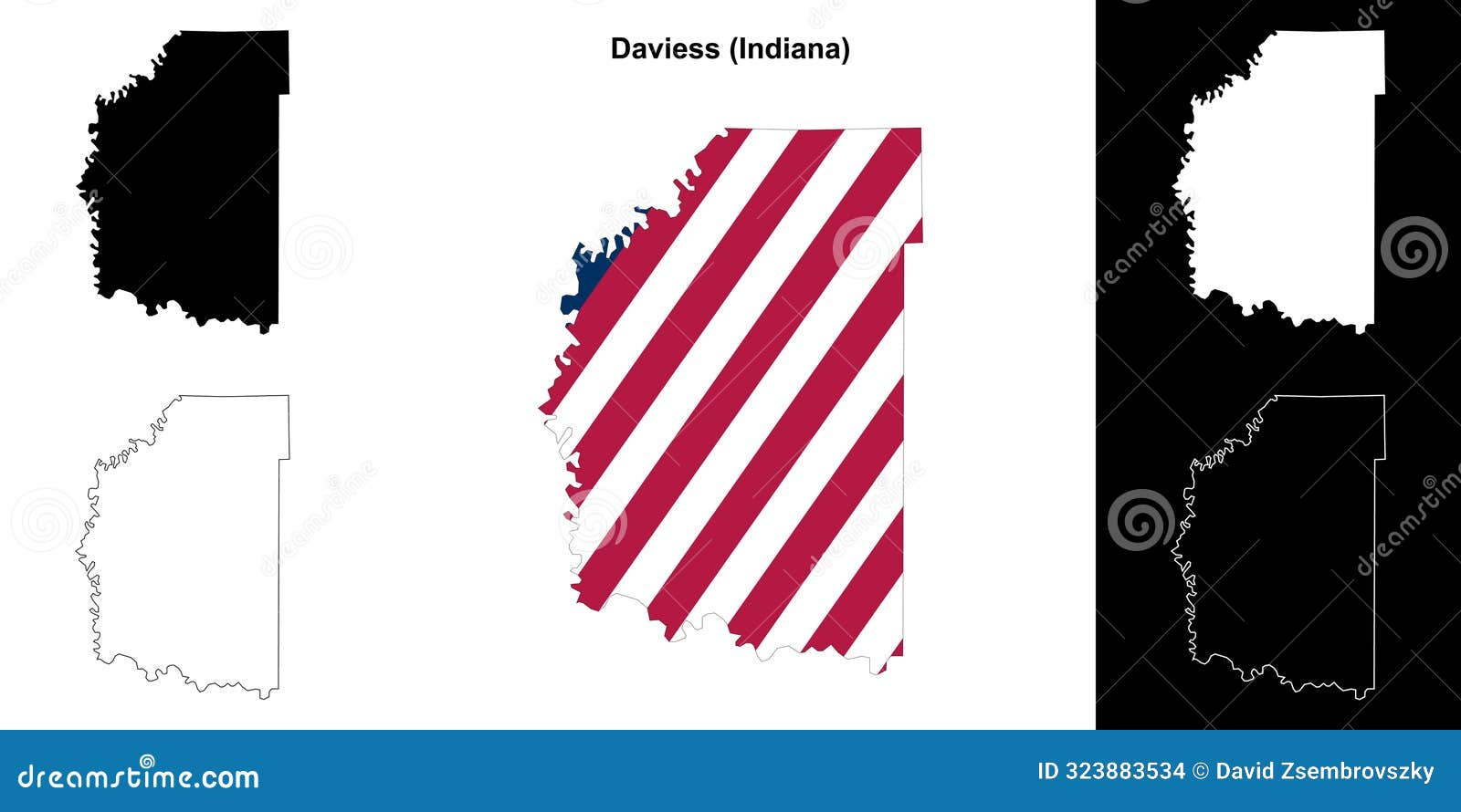 Daviess County Outline Map
