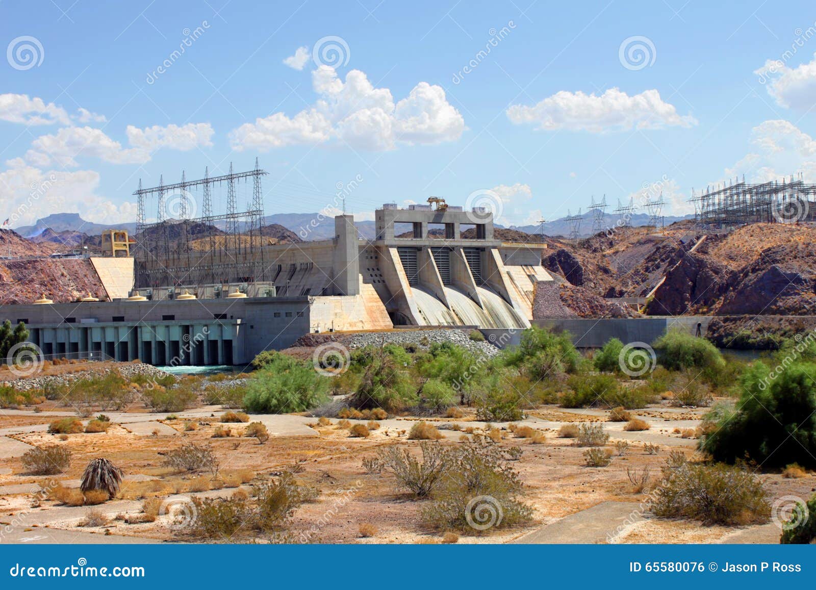 Davis Dam Laughlin Nevada stock photo. Image of spillway 65580076