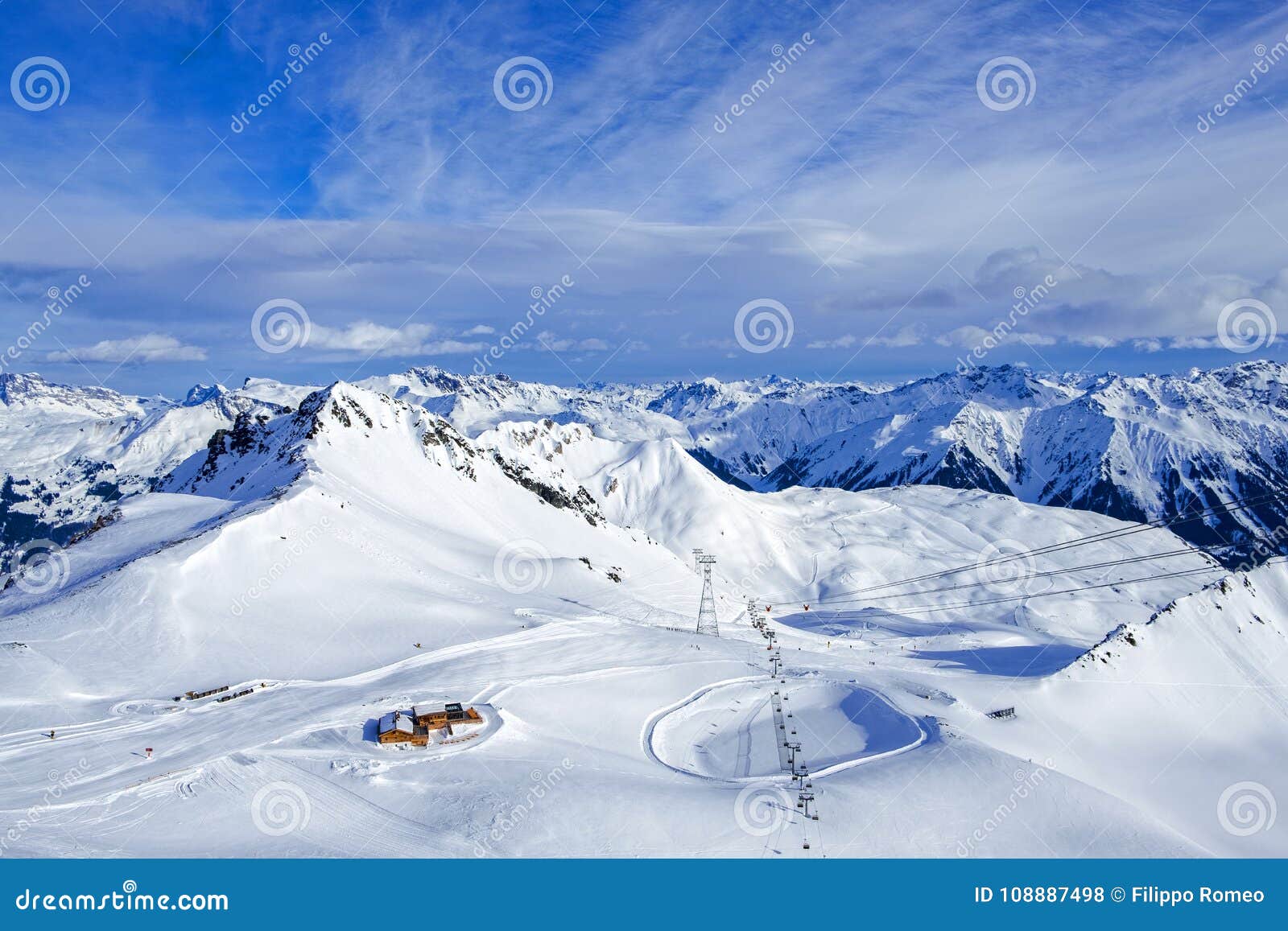davos mountains skiing resort