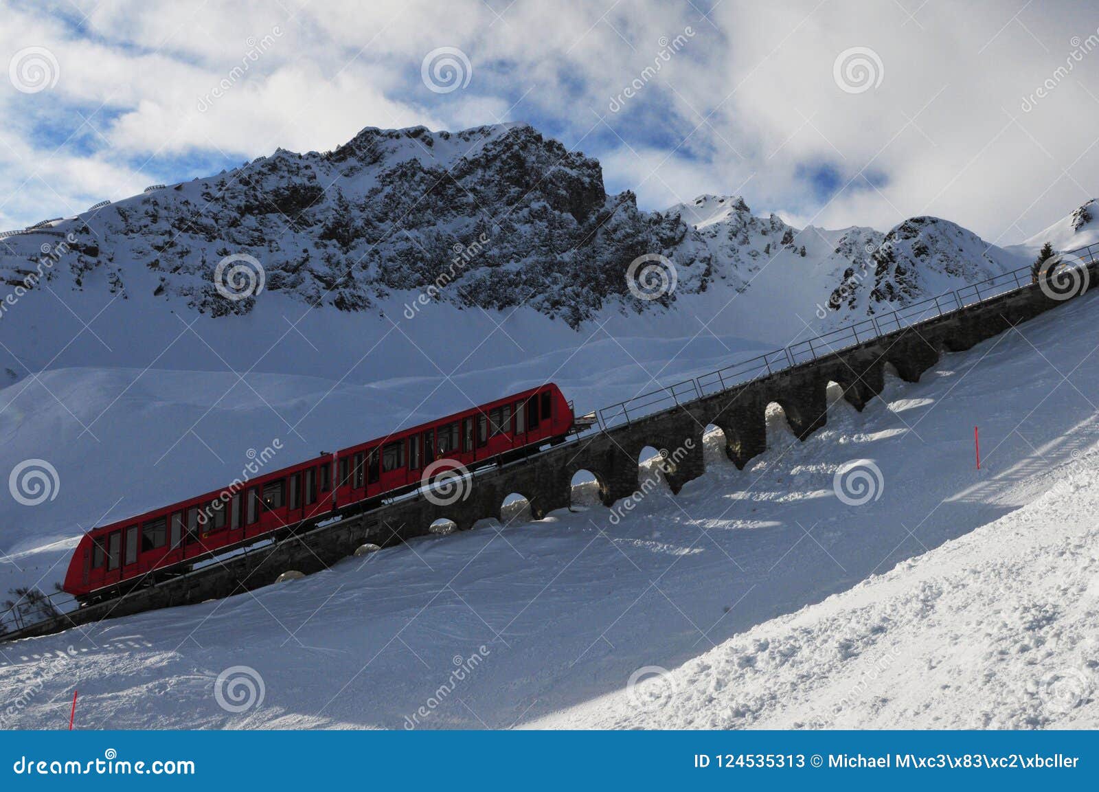 davos: the parsenn-transport for the wintersport region weissfluhjoch
