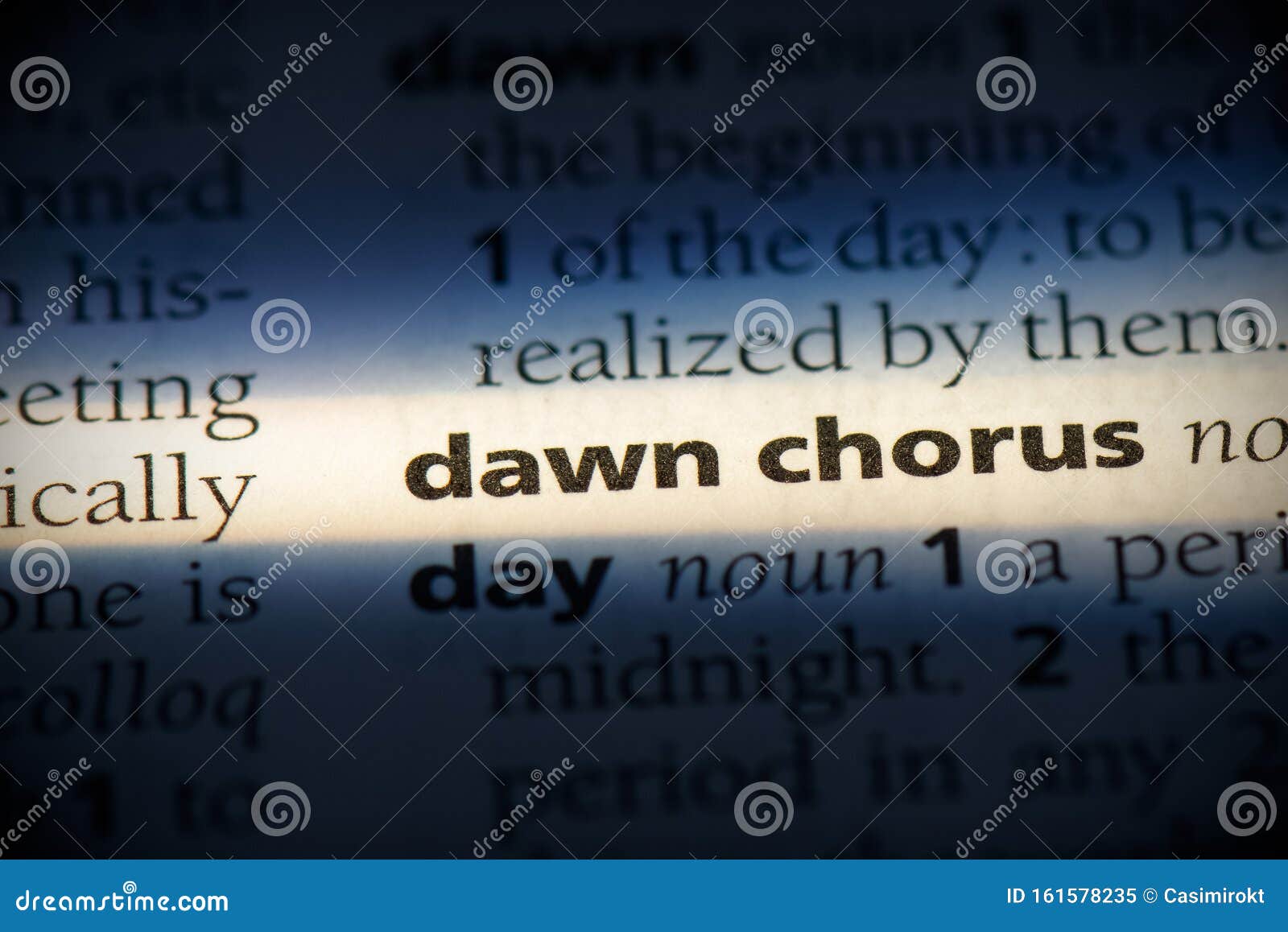 Dawn chorus stock image. Image of thesaurus, idea, printed 161578235