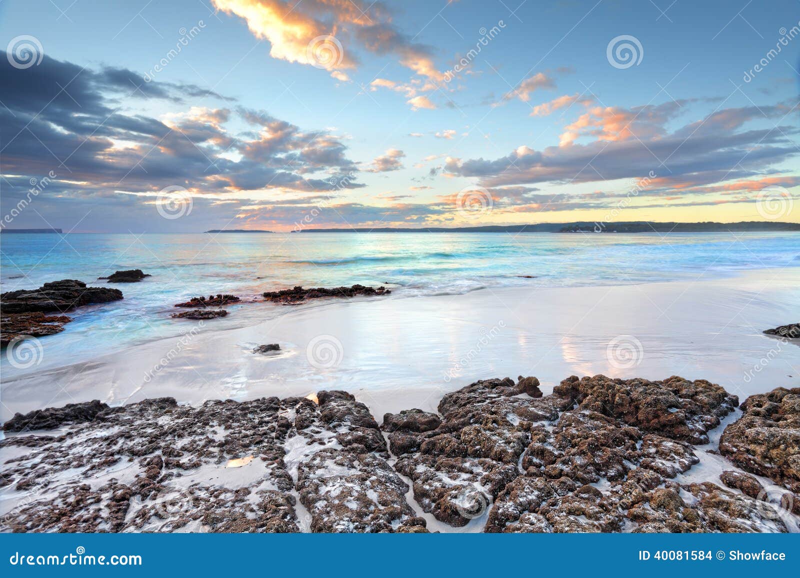 dawn colours at jervis bay nsw australia