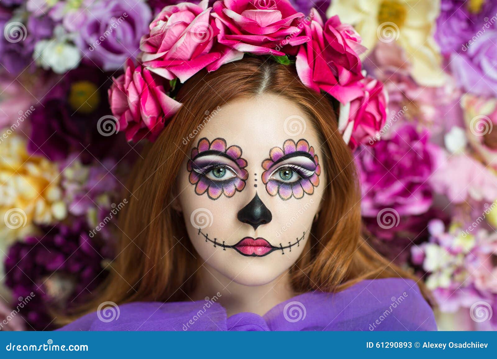 Day of the Dead stock image. Image of attractive, face - 61290893