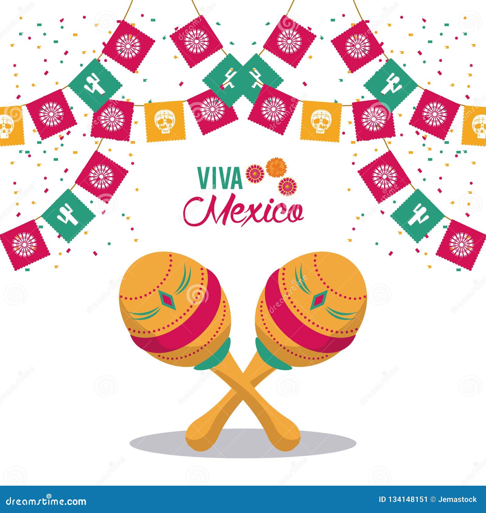 Mexican Mariachis Vector Illustration 76009336
