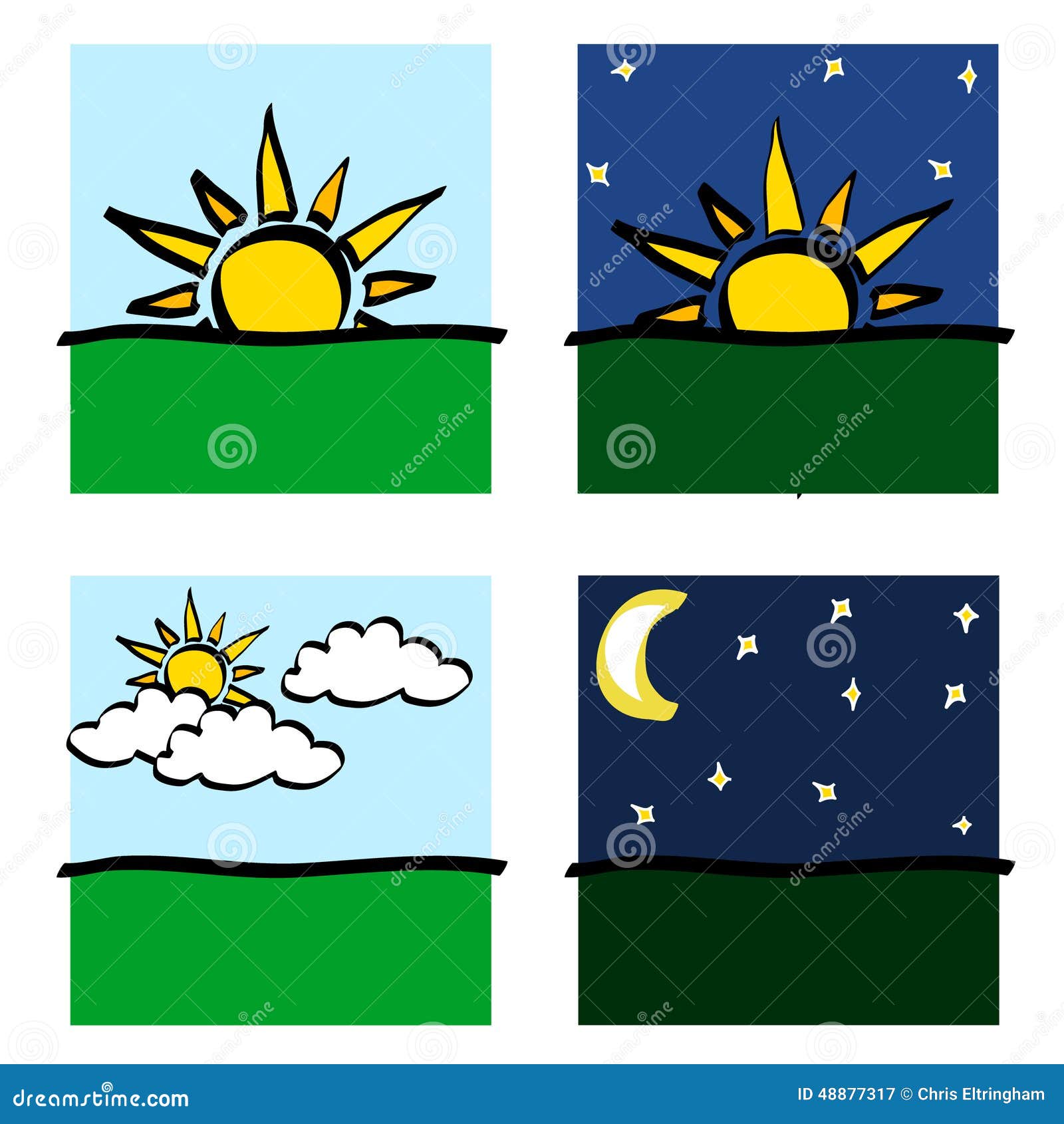 Day Icons stock vector. Illustration of icons, moon, space - 48877317