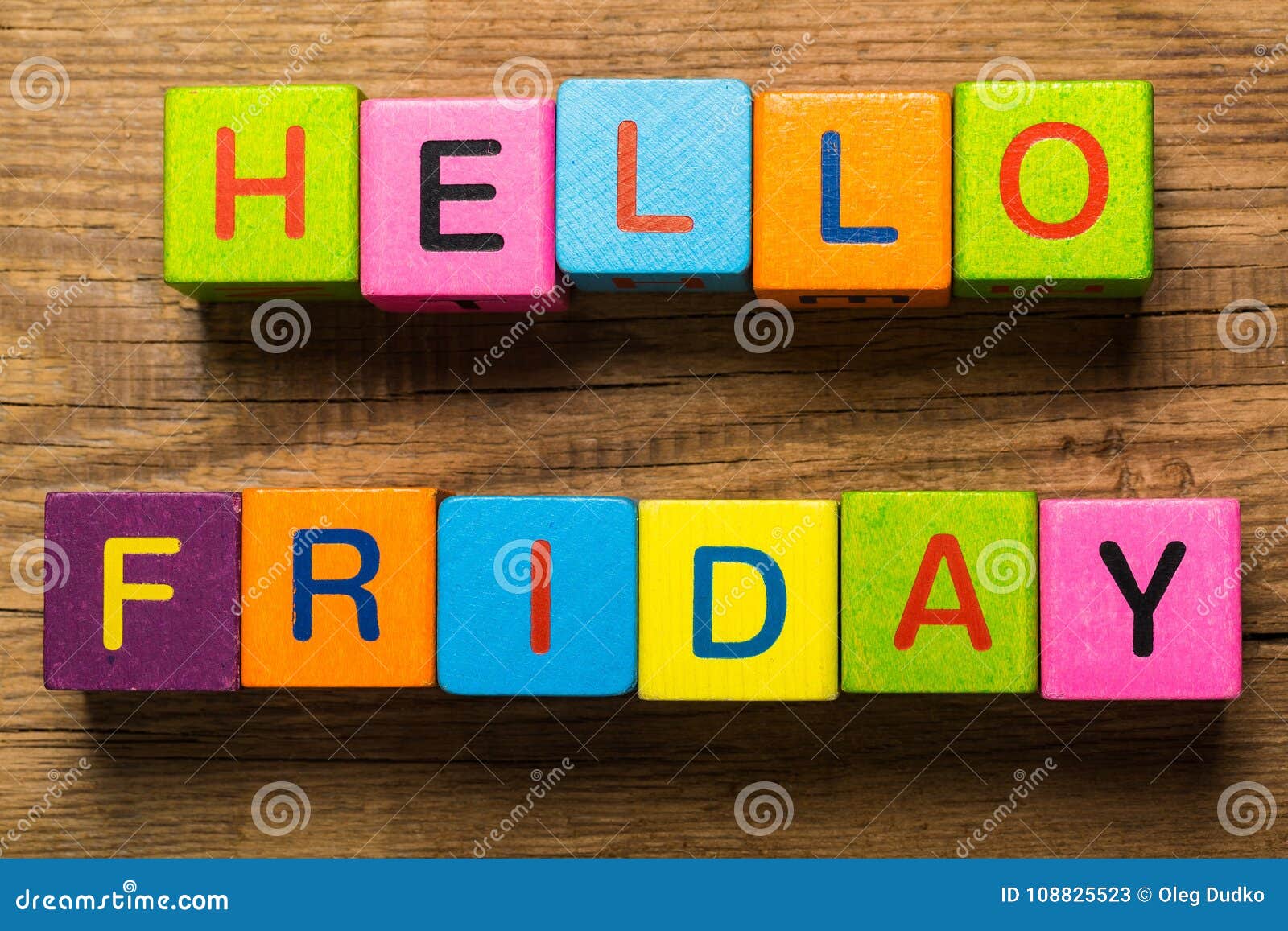 Hello Friday Message Written on Cubes Stock Image - Image of selection ...