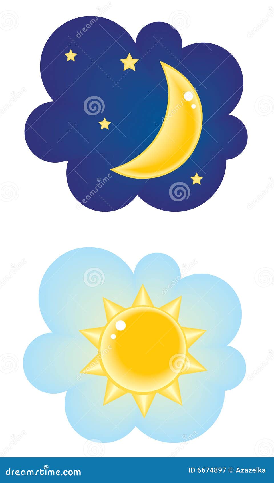Day & night stock vector. Illustration of element 6674897