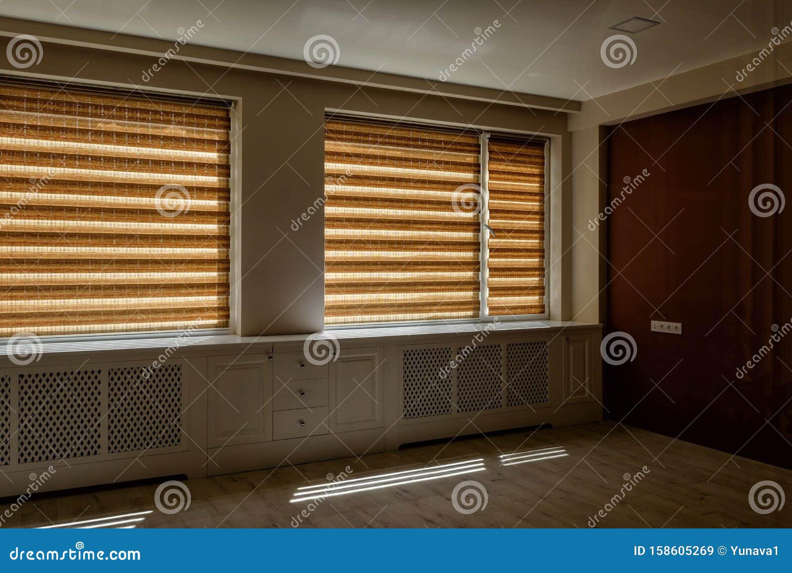 Day and Night Roller Blinds Stock Image Image of fabric, brown 158605269