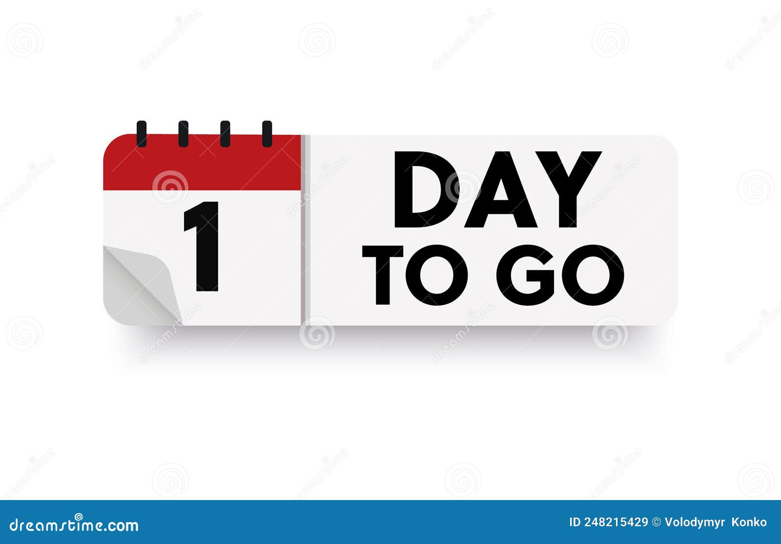 1 day to go in modern style. special offer badge. web . sale tag