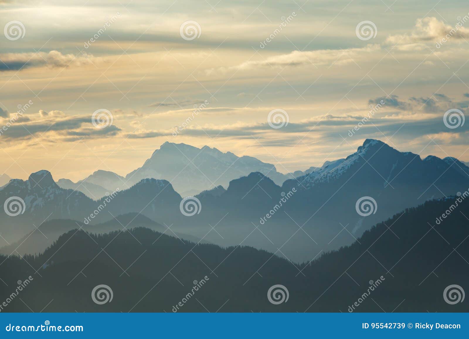 daybreak over mountains