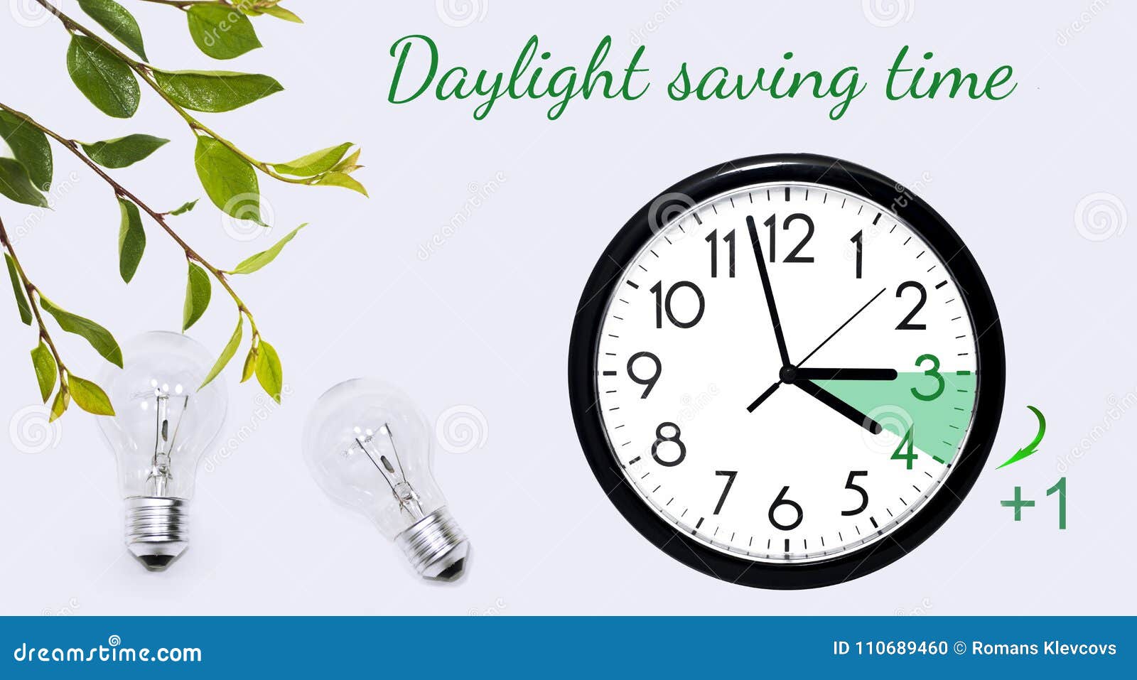 Daylight Saving Time. Change Clock To Summer Time. Stock Photo - Image of  saving, isolated: 110689460