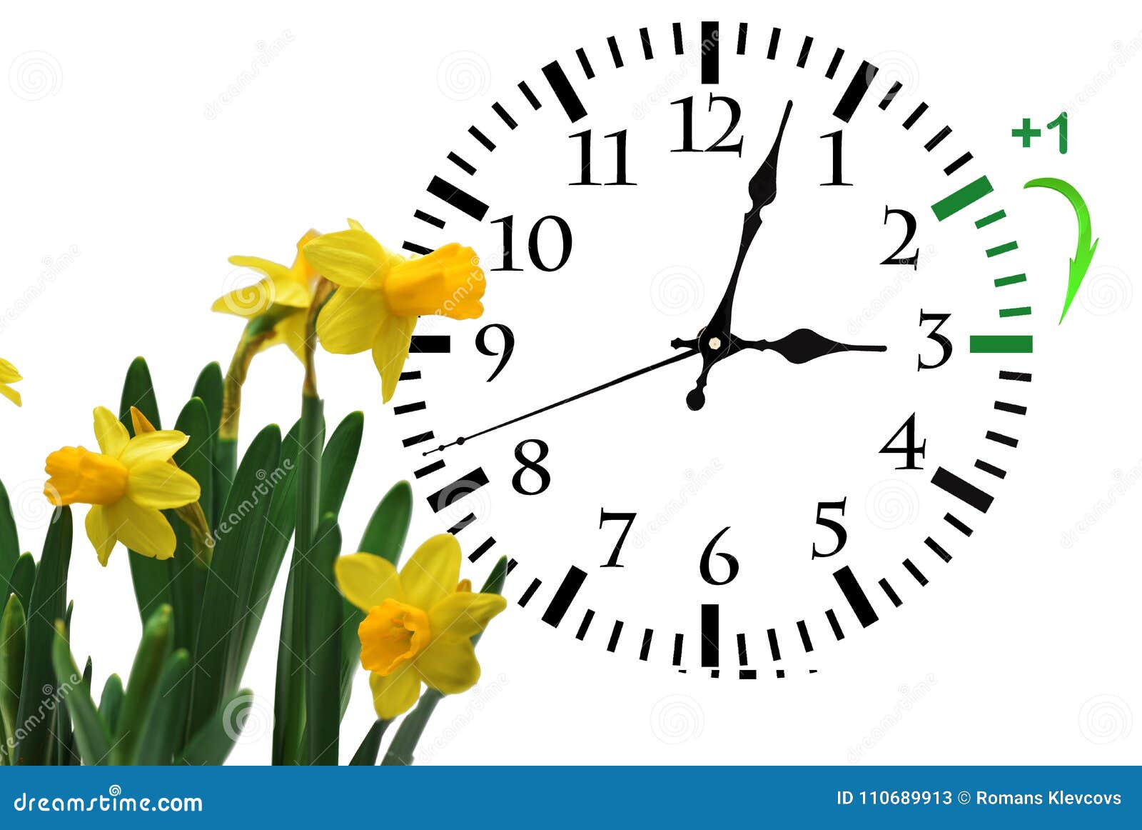 Daylight Saving Time. Change clock to summer time. - Stock Image -  Everypixel