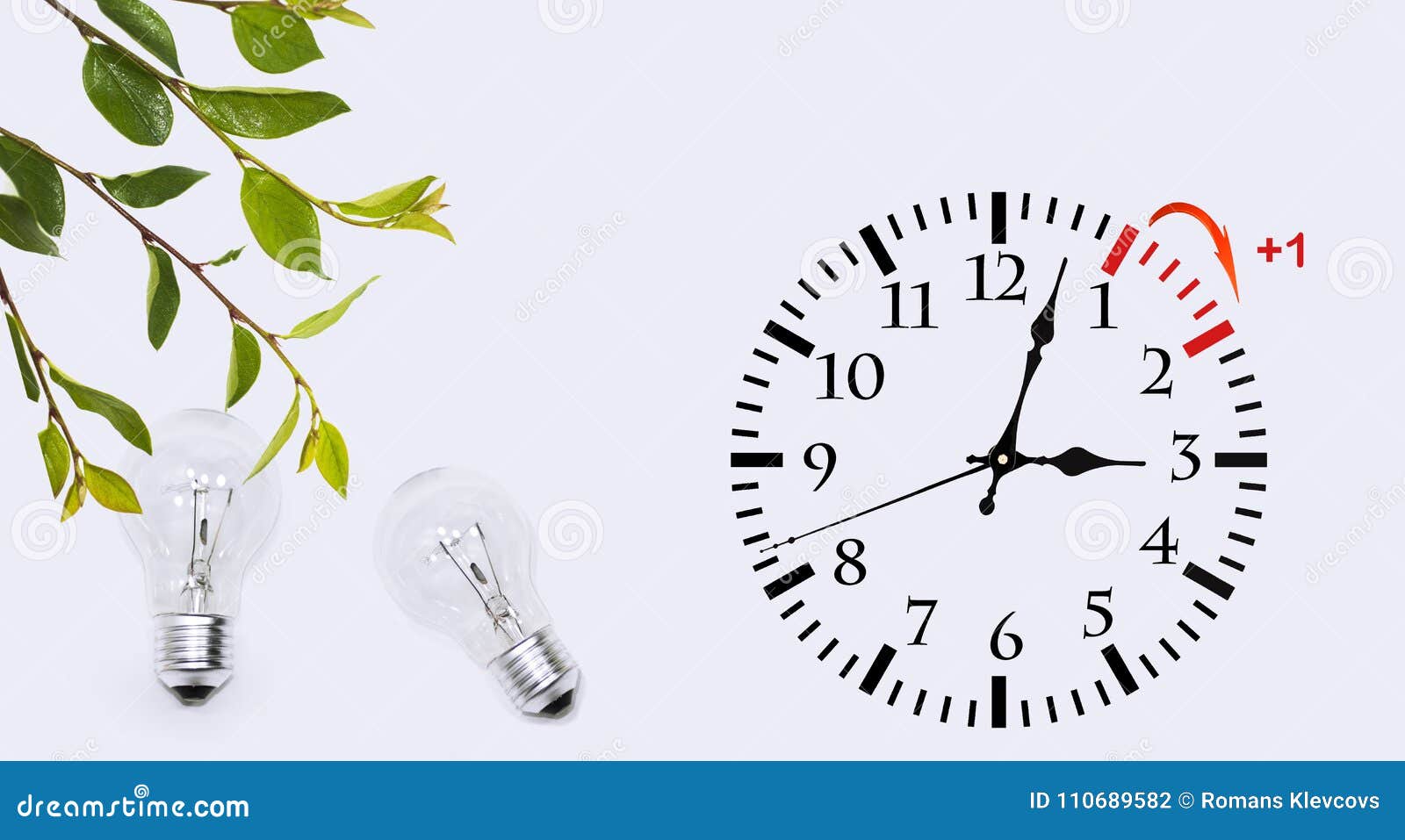 Daylight Saving Time. Change Clock To Summer Time. Stock Photo - Image of  saving, isolated: 110689460