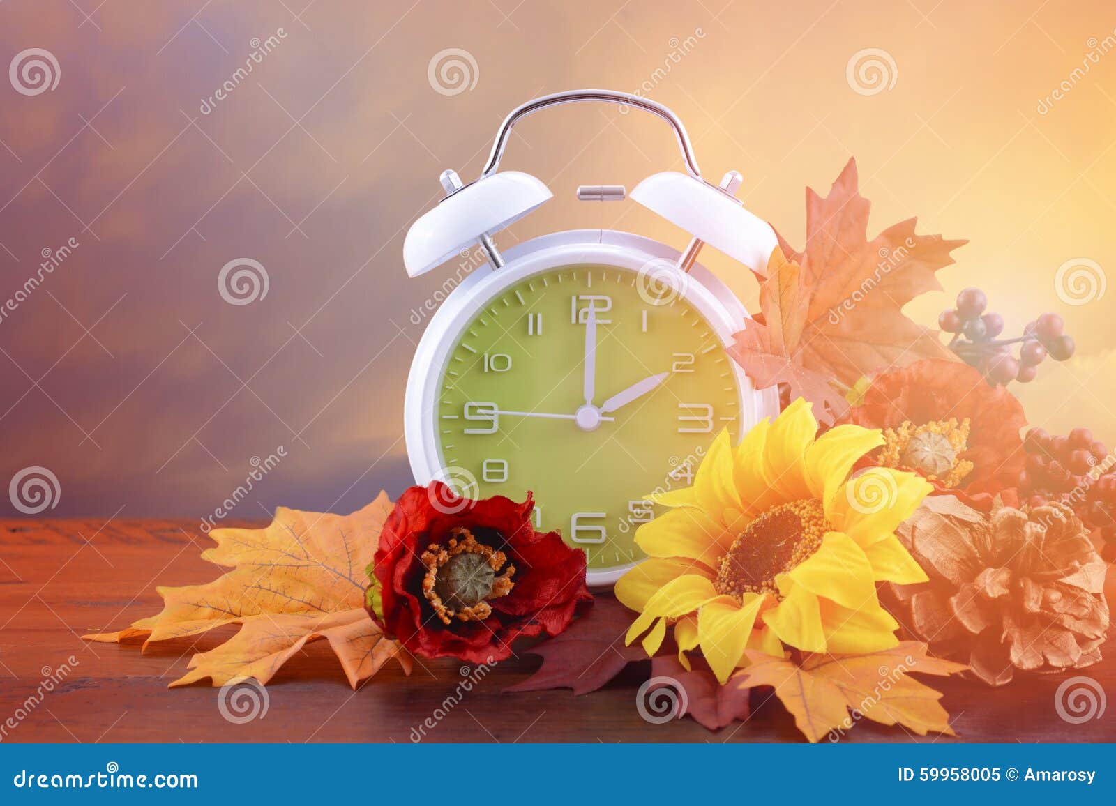 daylight saving time clock concept