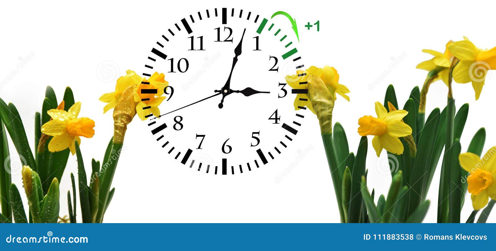 Daylight Saving Time. DST. Wall Clock Going To Winter Time Stock Photo