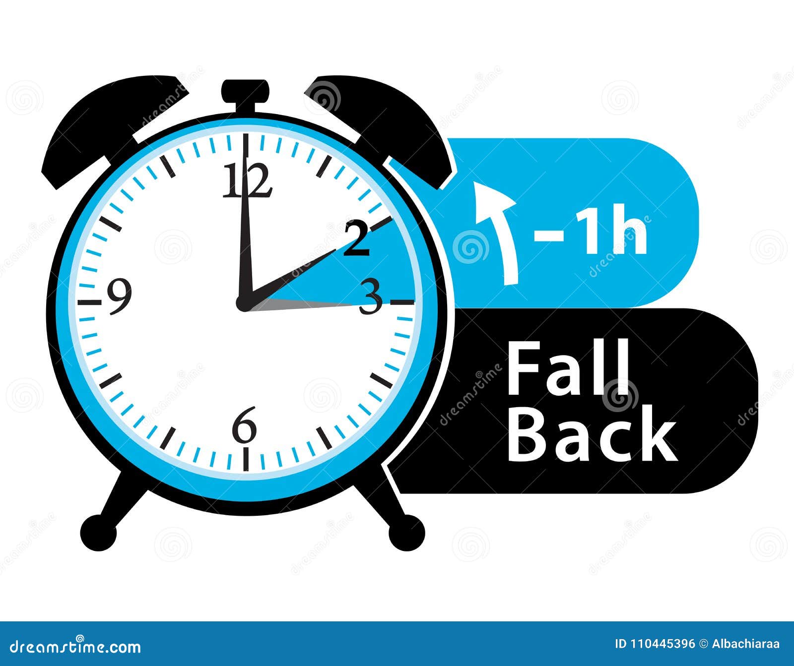 Daylight Saving Time Fall Back Alarm Clock Icon Stock Vector Illustration Of Illustration Arrow 110445396