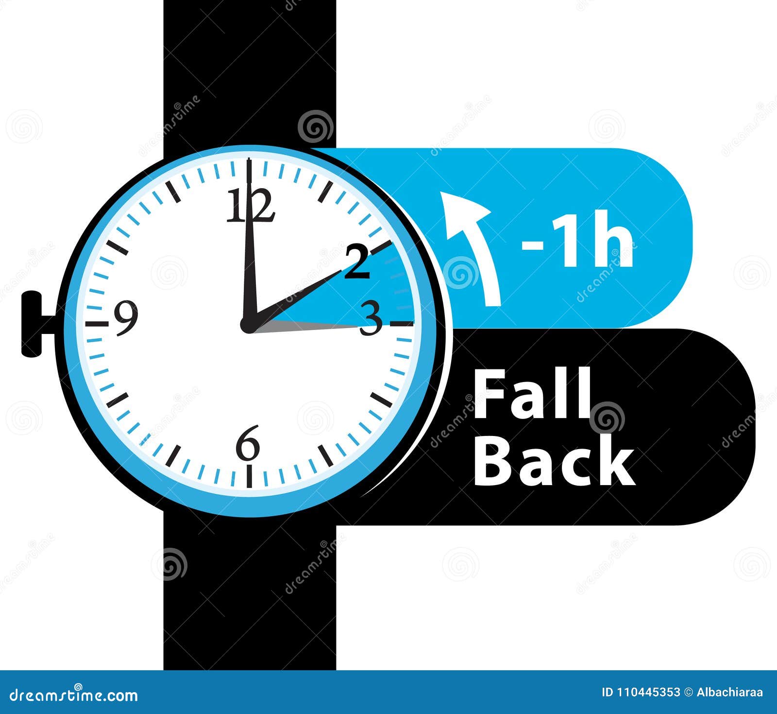 Premium Vector  Daylight saving time march 12 2023 concept clock