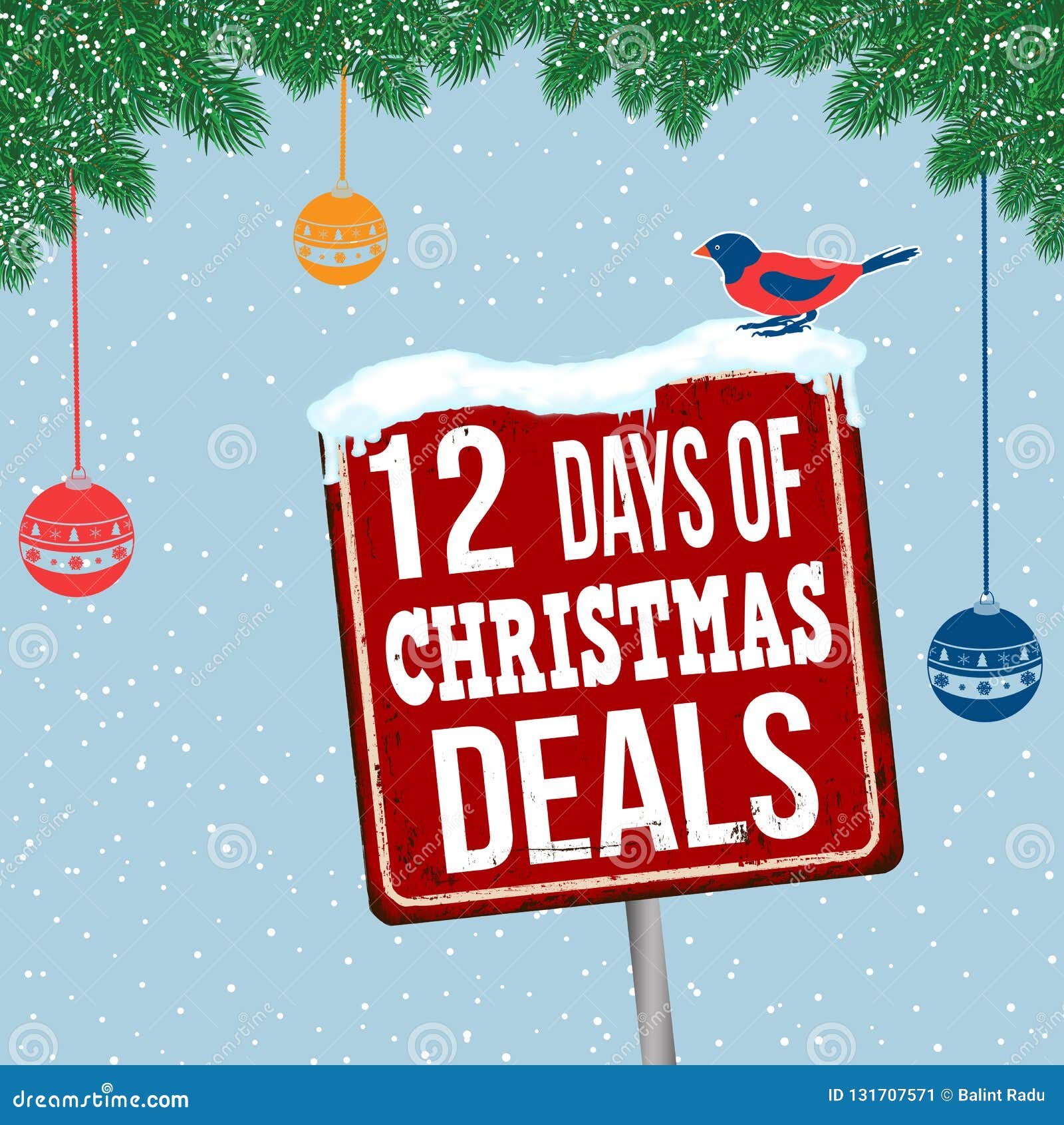 12 days of christmas deals vintage rusty metal sign