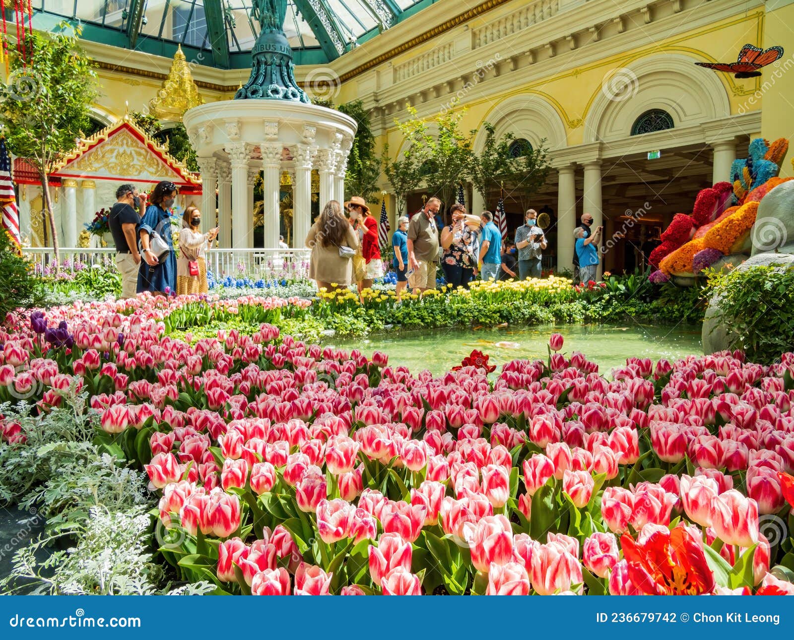 Daytime View of the Spring Theme of Bellagio Conservatory and Botanical
