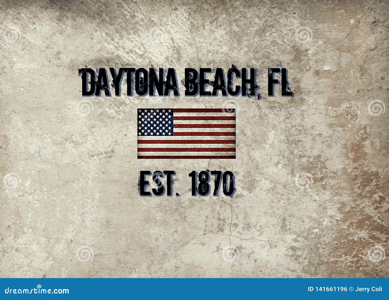 Daytona Beach, Florida stock illustration. Illustration of beach
