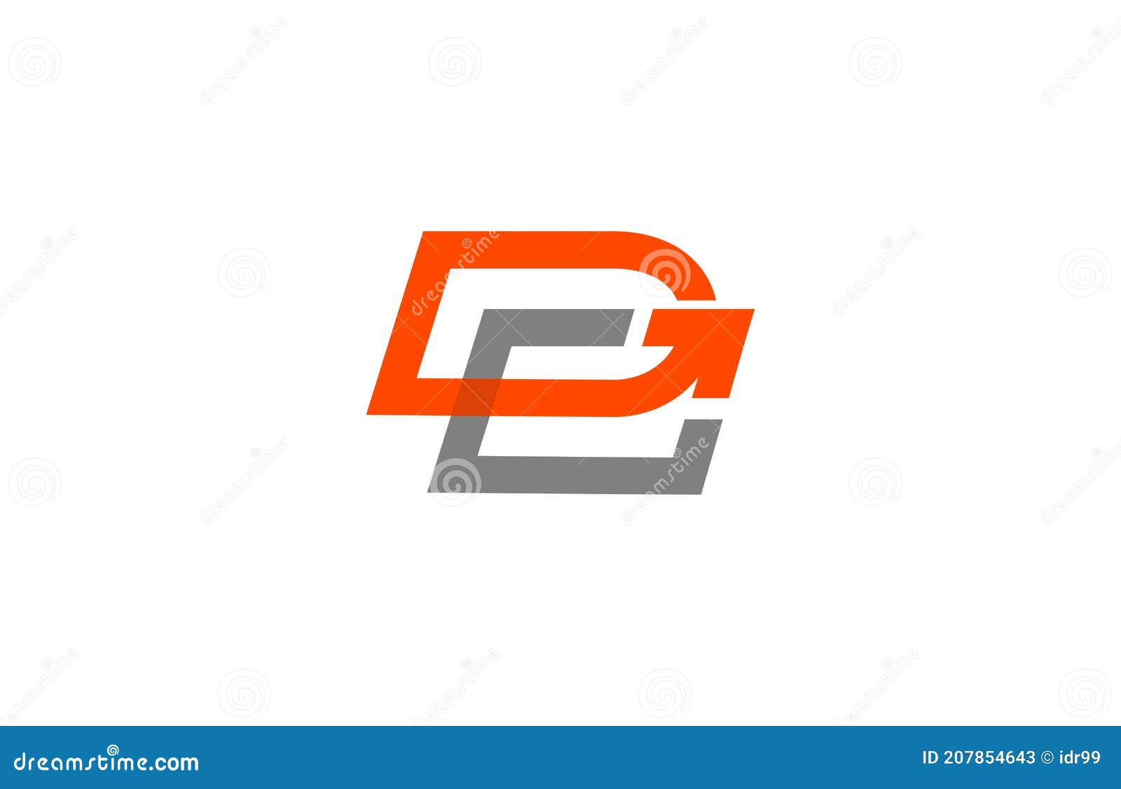 DC Initial with Linked Bold Logo Vector Stock Illustration ...