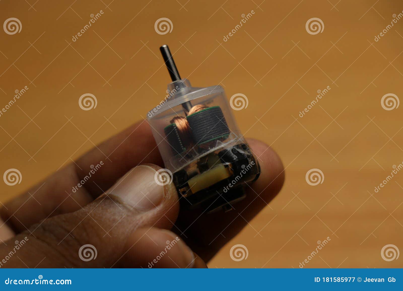 rotor of transparent dc motor which is modified version of metal dc motor