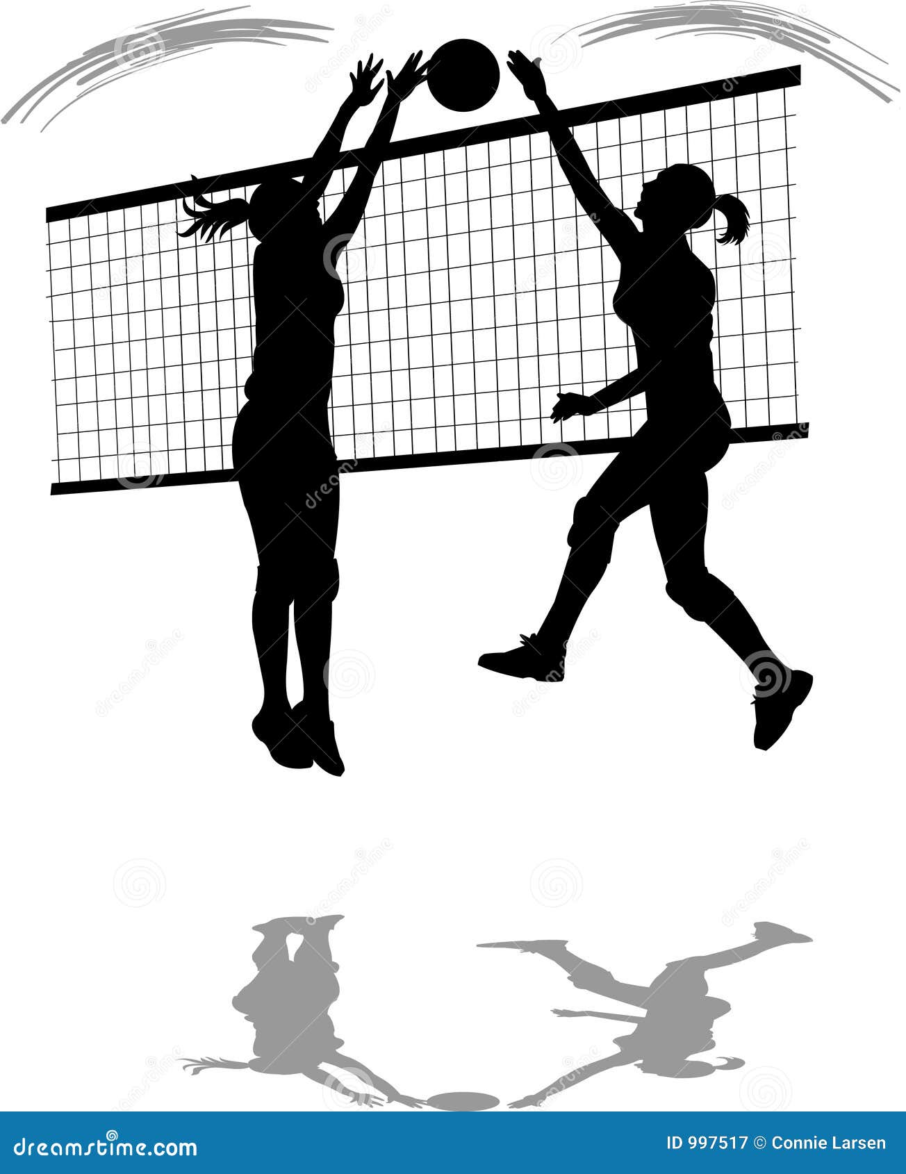 De Aar/het Blok Van Het Volleyball Stock Illustratie Illustration of