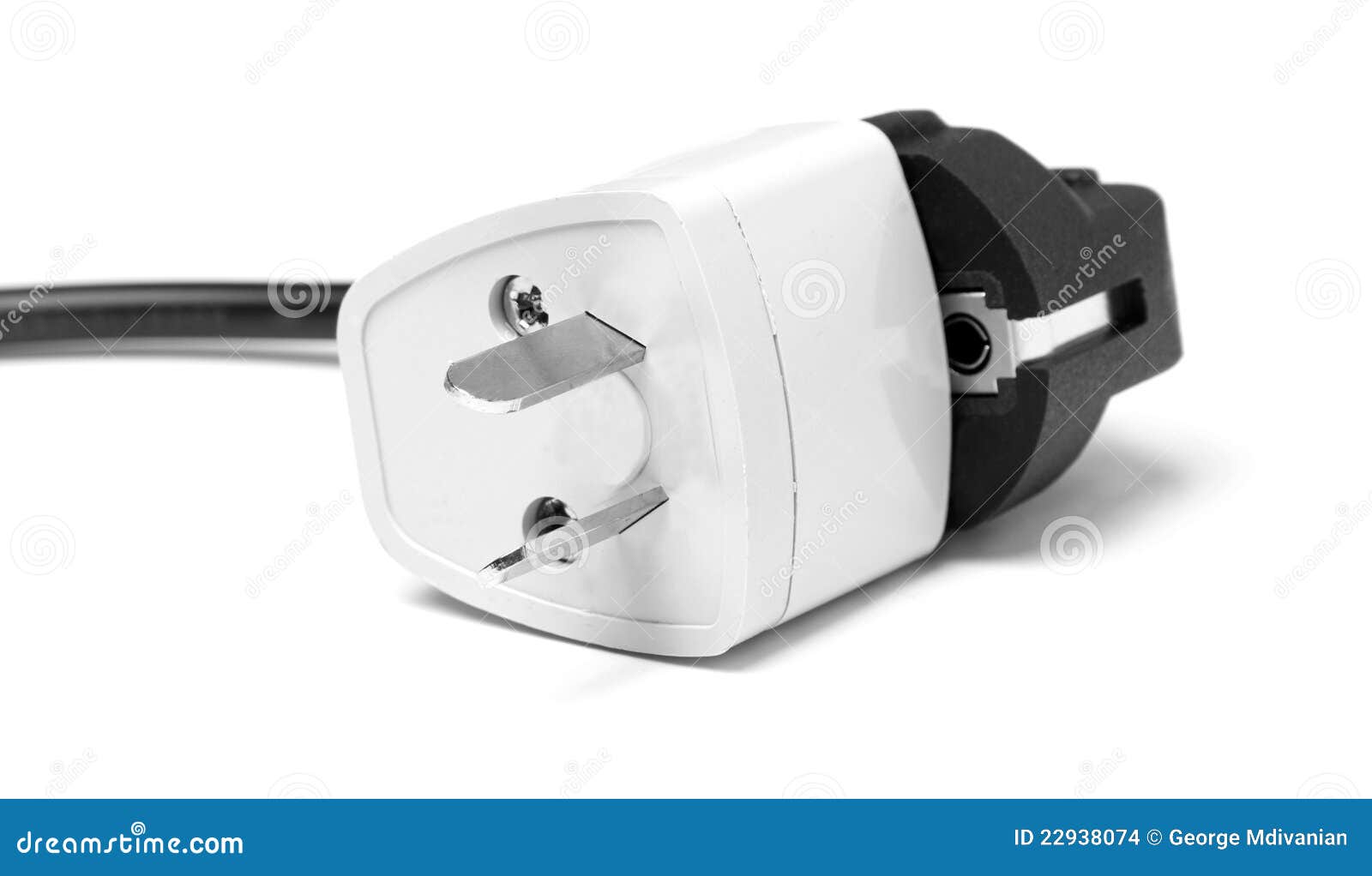 De Adapter Van De Elektriciteit Stock Foto Image of reis, geïsoleerd