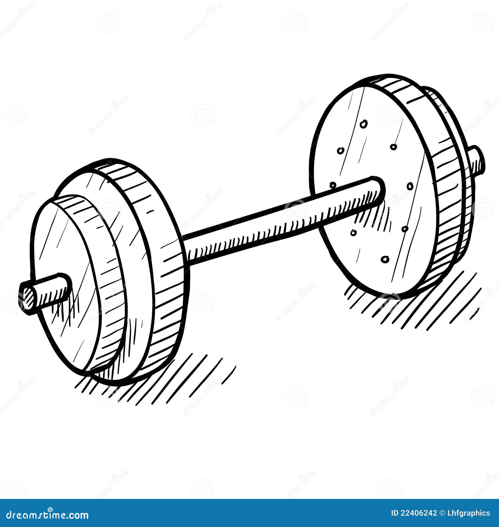De Apparatuur Van Weightlifting Tekening Vector Illustratie
