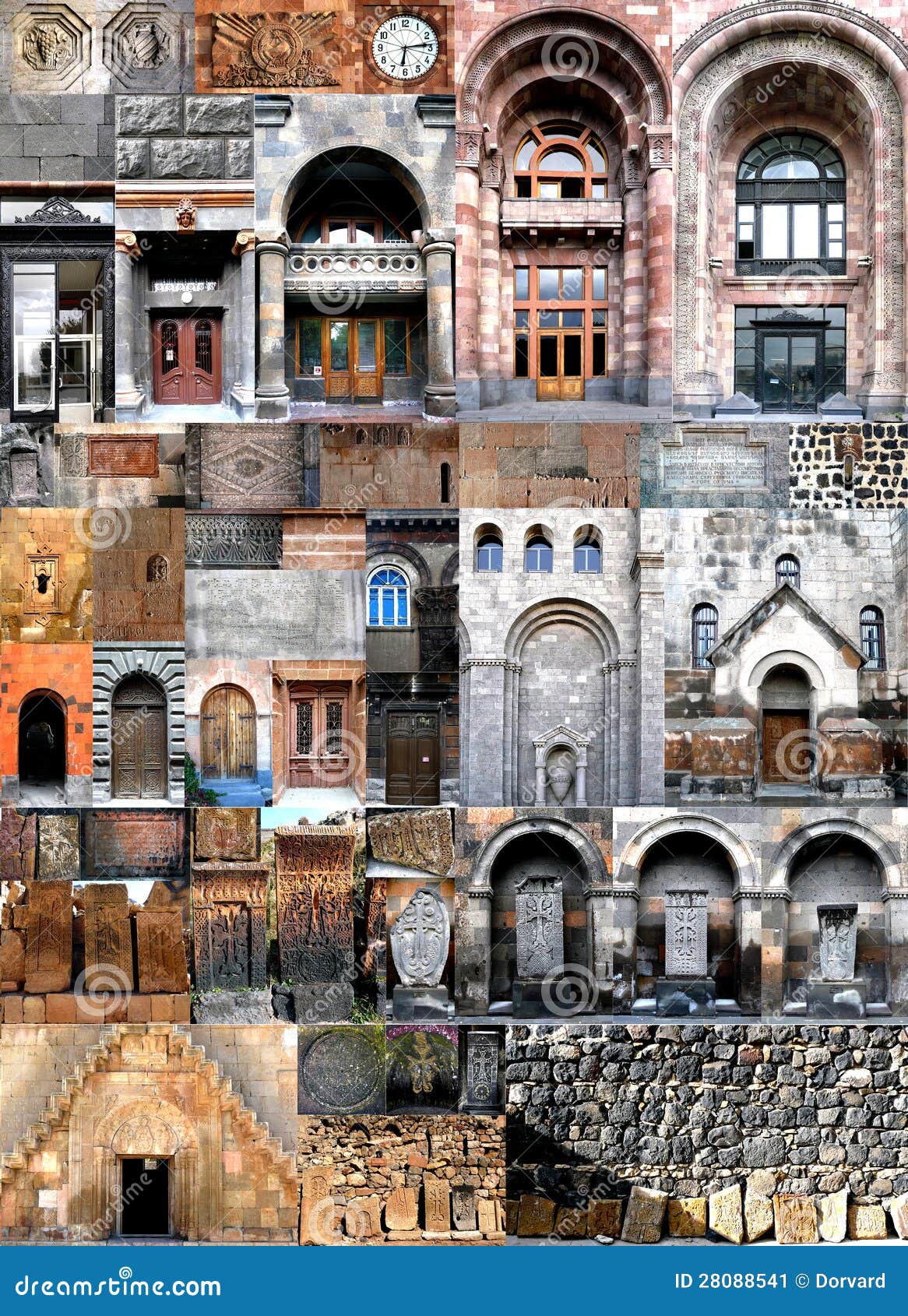 De architectuur Armenië van collagen