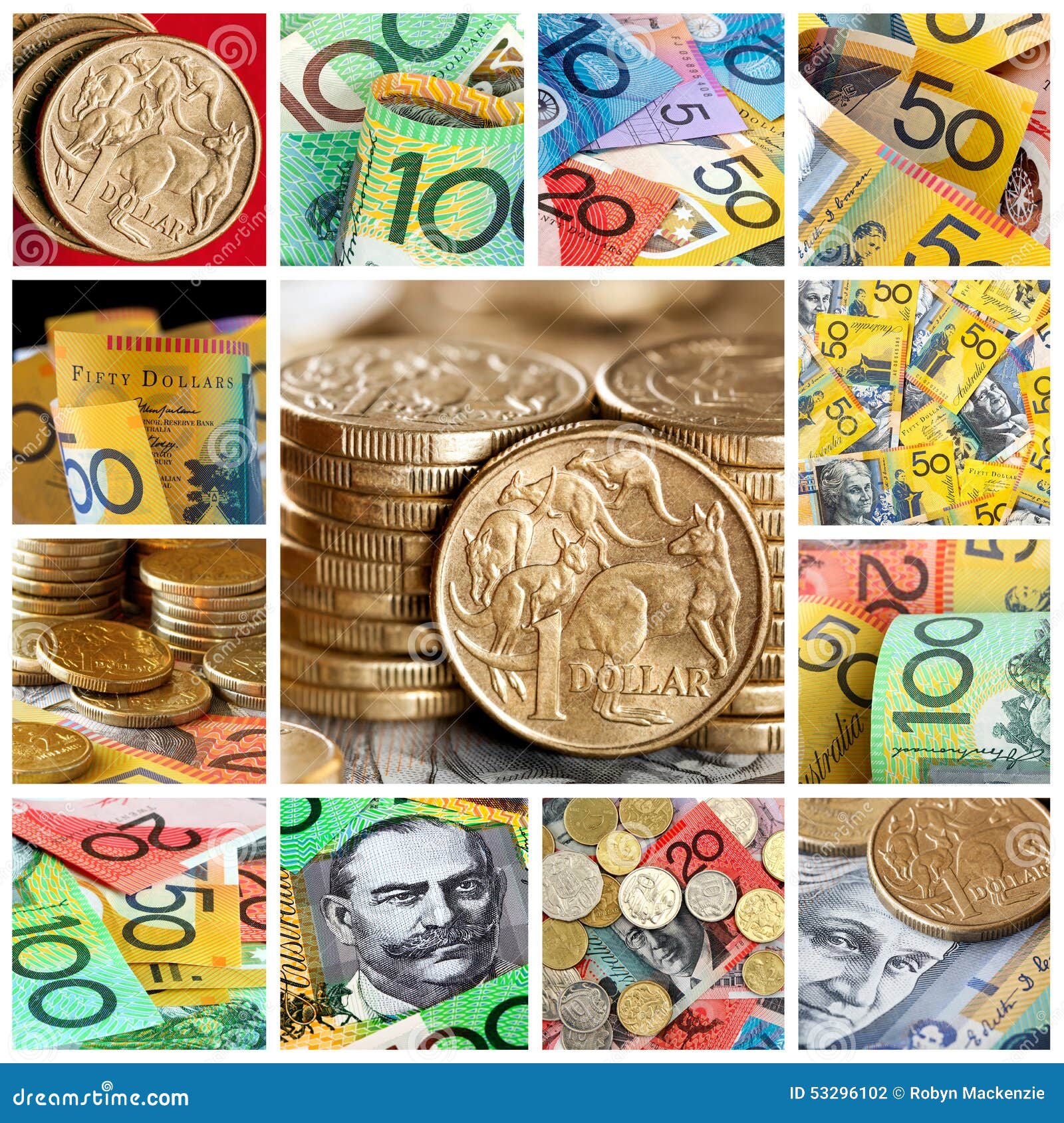 De Australische Inzameling Van Het Geld Stock Foto Image of