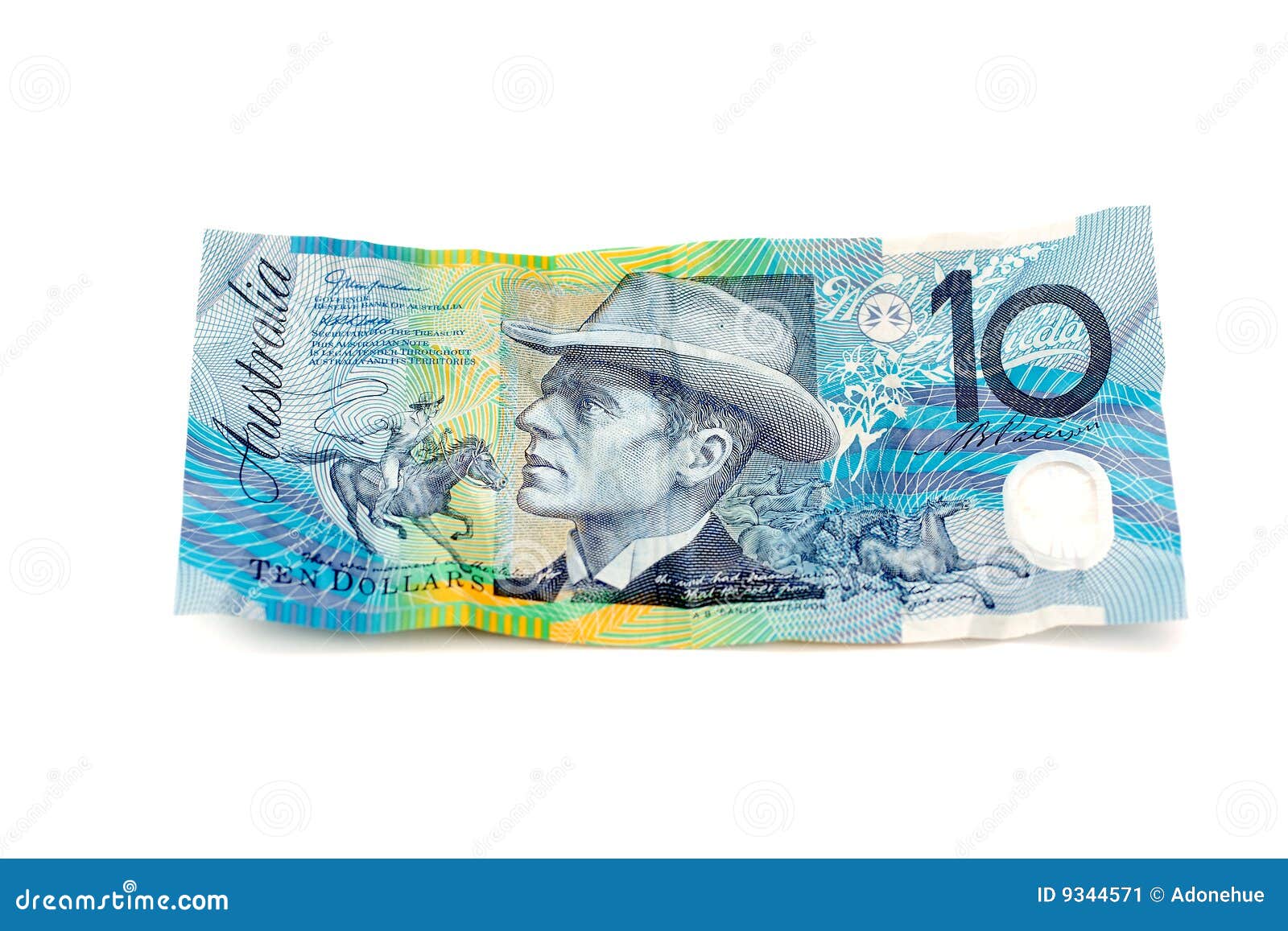 De Australische Nota Van Tien Dollar Stock Afbeelding Image of gelden