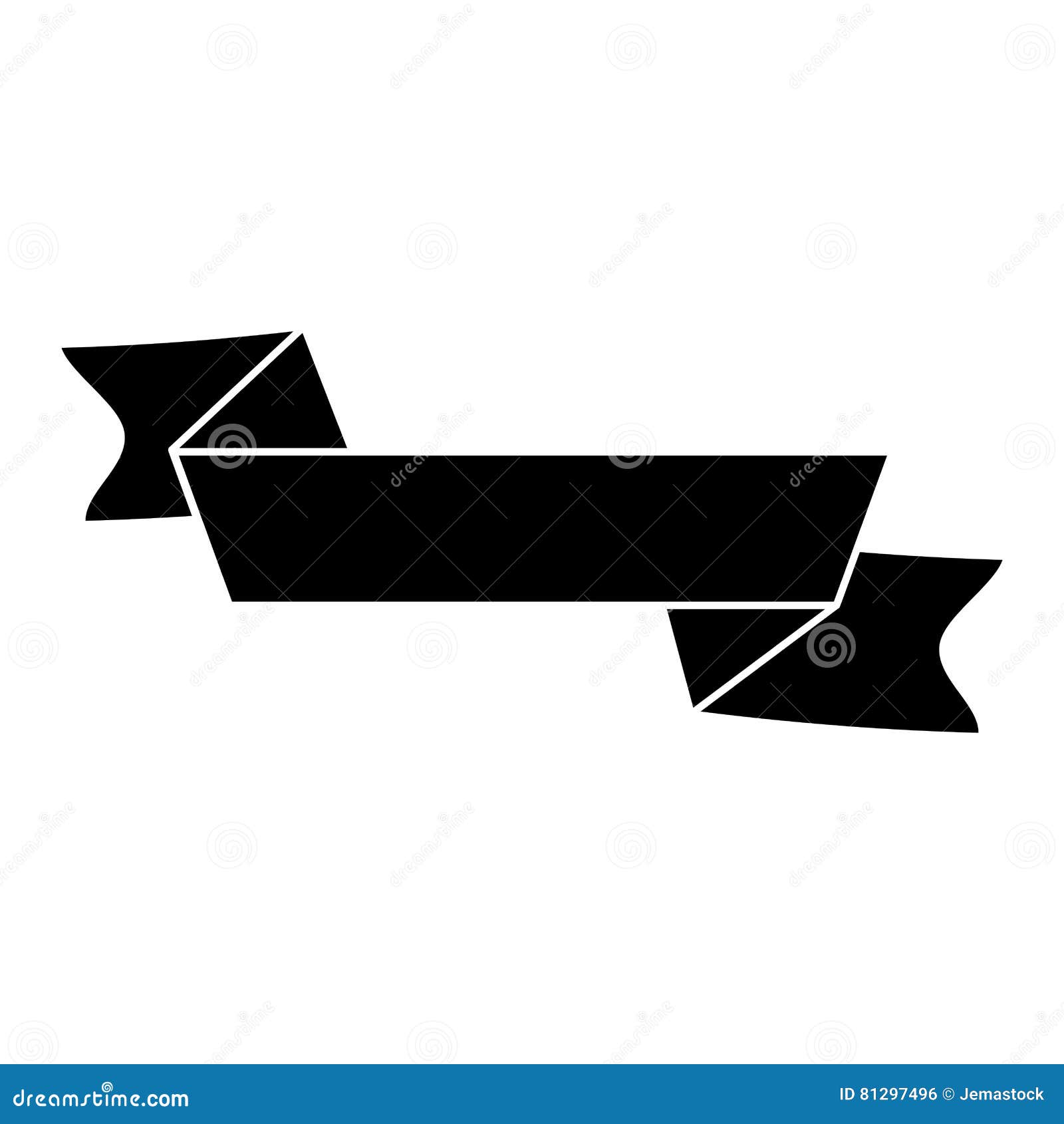 De Banner Zwart Leeg Ontwerp Van Het Silhouetlint Vector Illustratie -  Illustration of toekenning, pictogram: 81297496