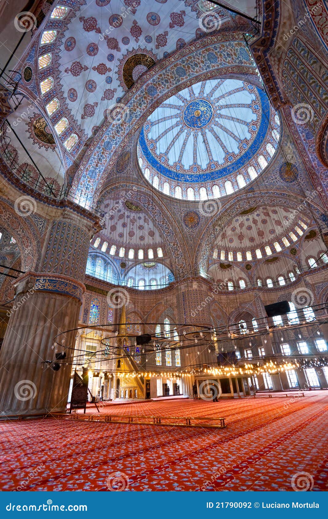 De blauwe Moskee, Istanboel, Turkije. De blauwe Moskee, (Sultanahmet Camii), Istanboel, Turkije.