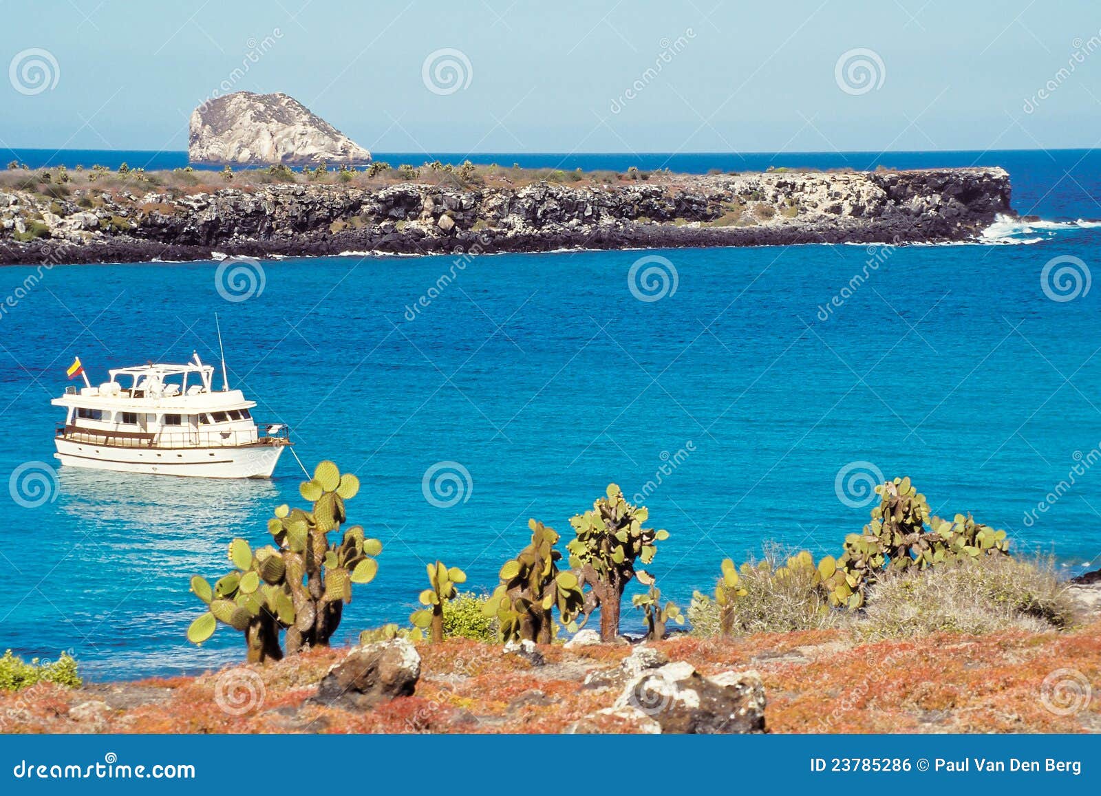 De Boot Van De Toerist, De Eilanden Van De Galapagos, Ecuador Stock