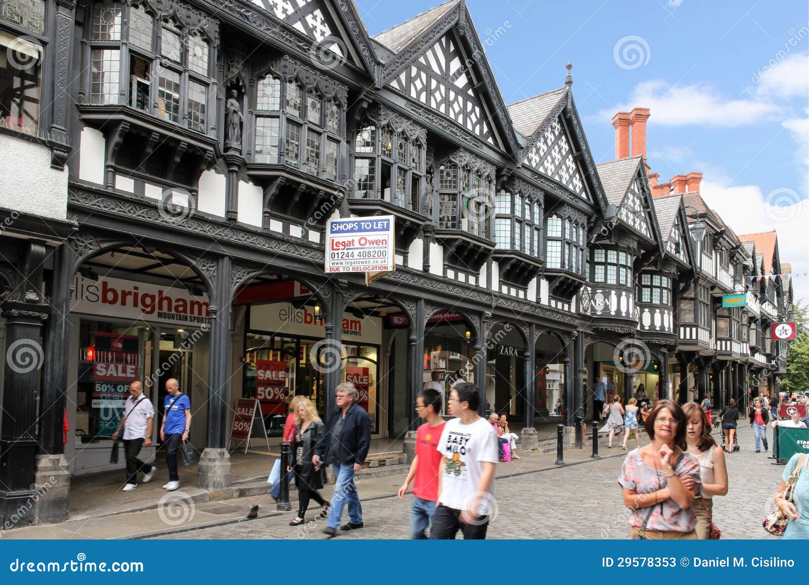 De Bouw Van Tudor in Straat Northgate. Chester. Engeland Redactionele