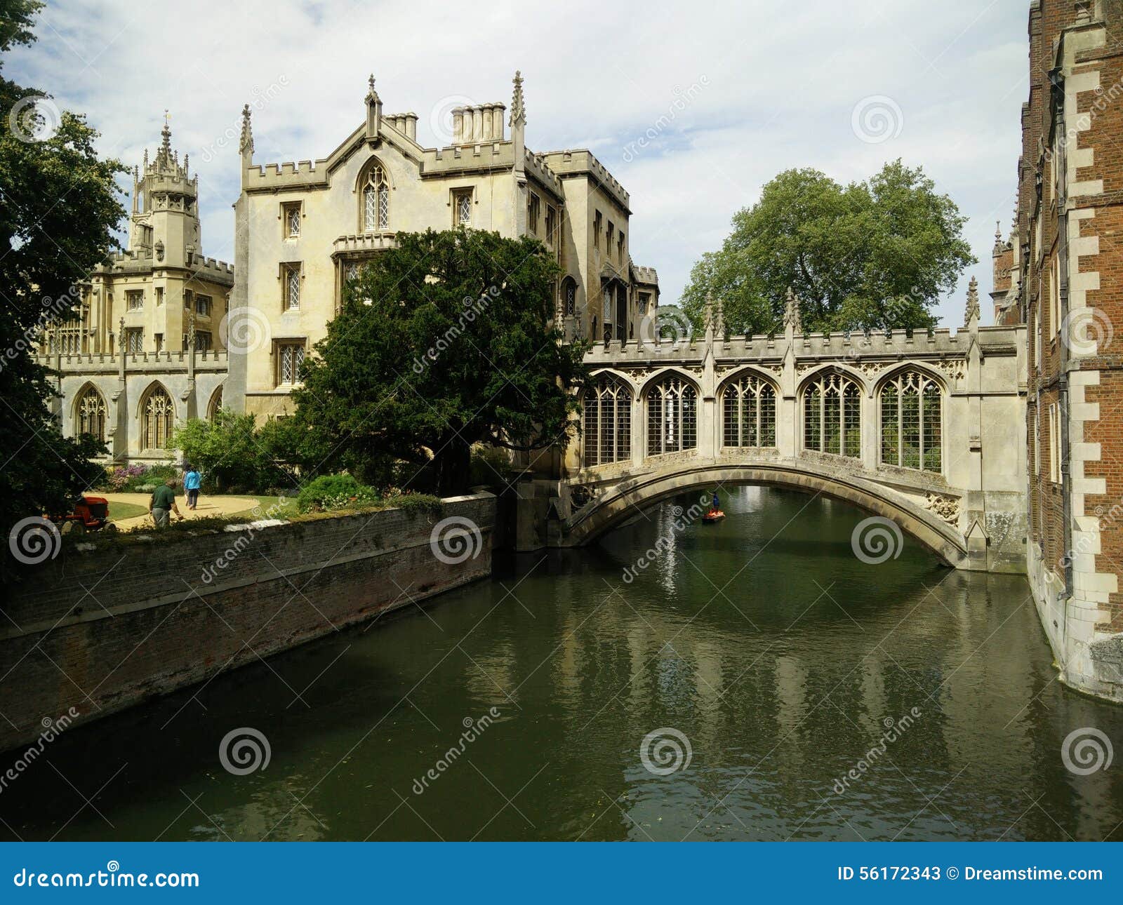 De Brug van Sighs, Cambridge. Een mening van de Brug van Sighs, St Johns Universiteit, Cambridge over de riviernok