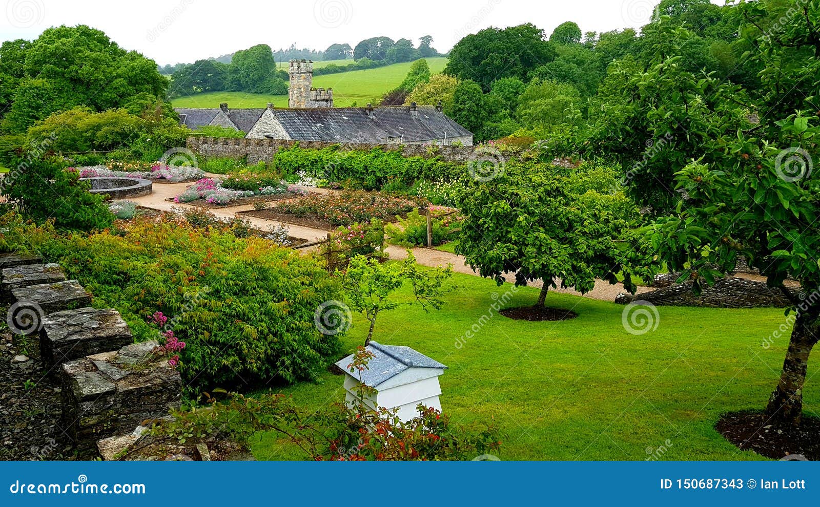 De Engelse Tuin Van Het Land, Devon Het UK Stock Afbeelding Image of