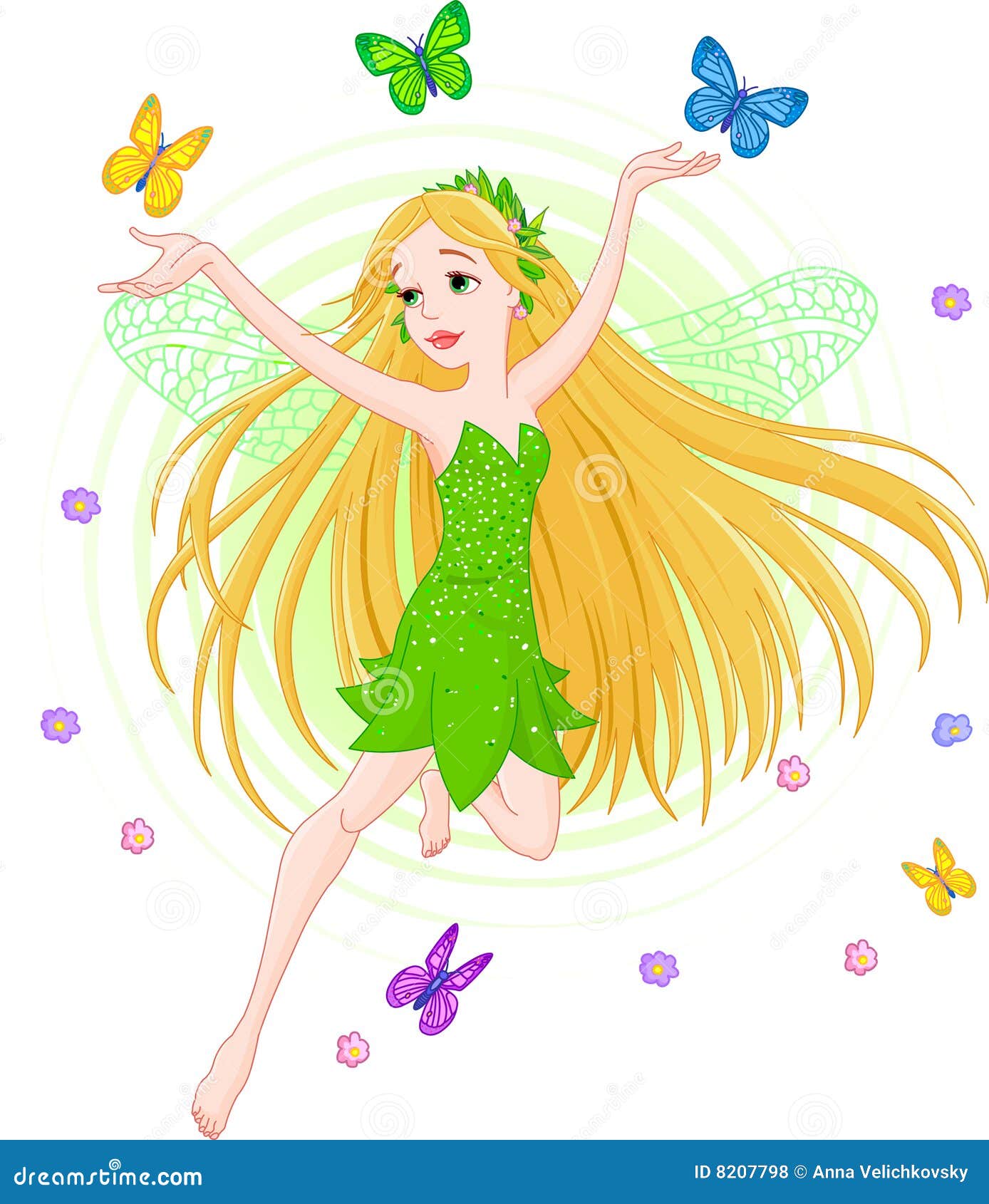 De fee van de lente vector illustratie. Illustration of meisjes 8207798