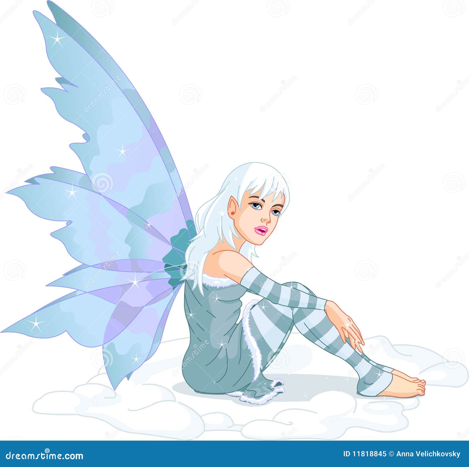 De Fee Van De Winter Vector Illustratie Illustratie Bestaande Uit Wijfje