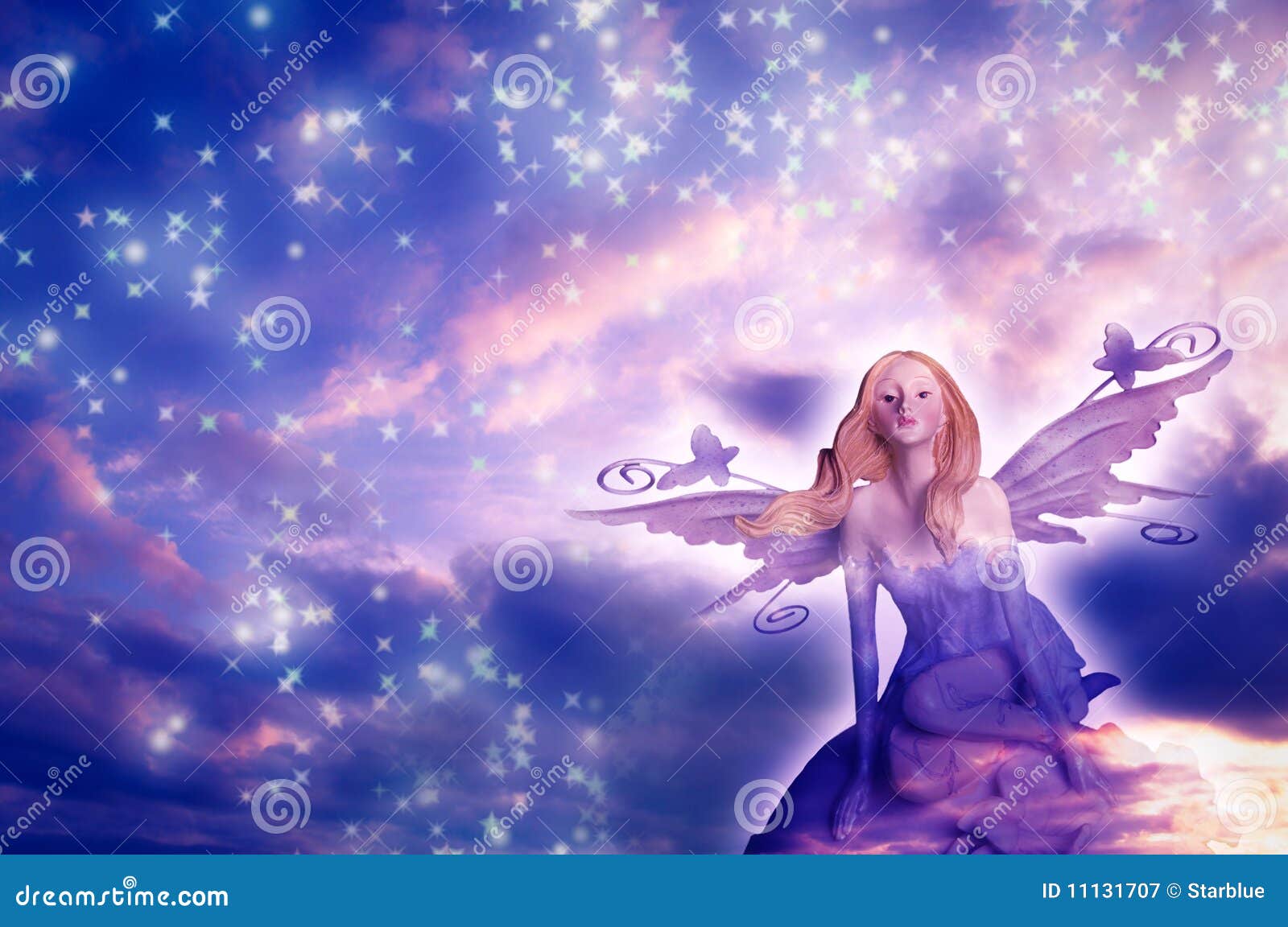 De Fee Van Het Elf Van Dromen Stock Afbeelding Afbeelding Bestaande Uit Hemel Mystic