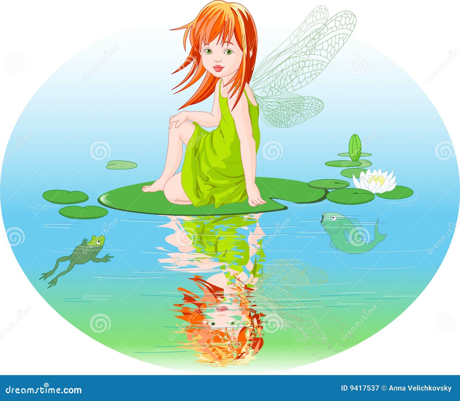 De fee van het water vector illustratie. Illustration of één 9417537