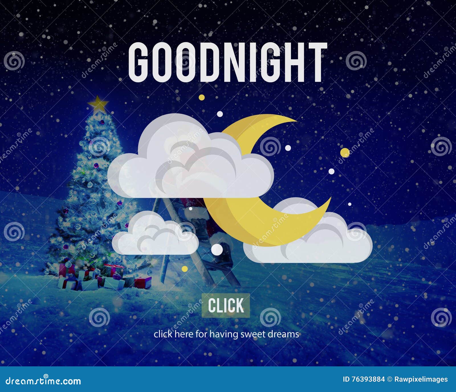 De Feeconcept Van De Goodnight Gelukkig Nacht Stock Foto - Image of ...