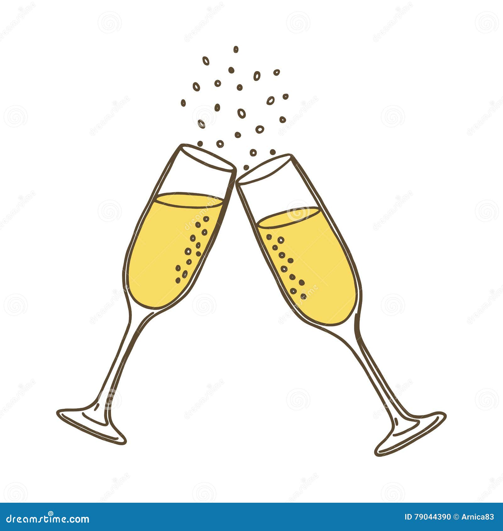 De Glazen Van Champagne Vector Illustratie Vector Illustratie