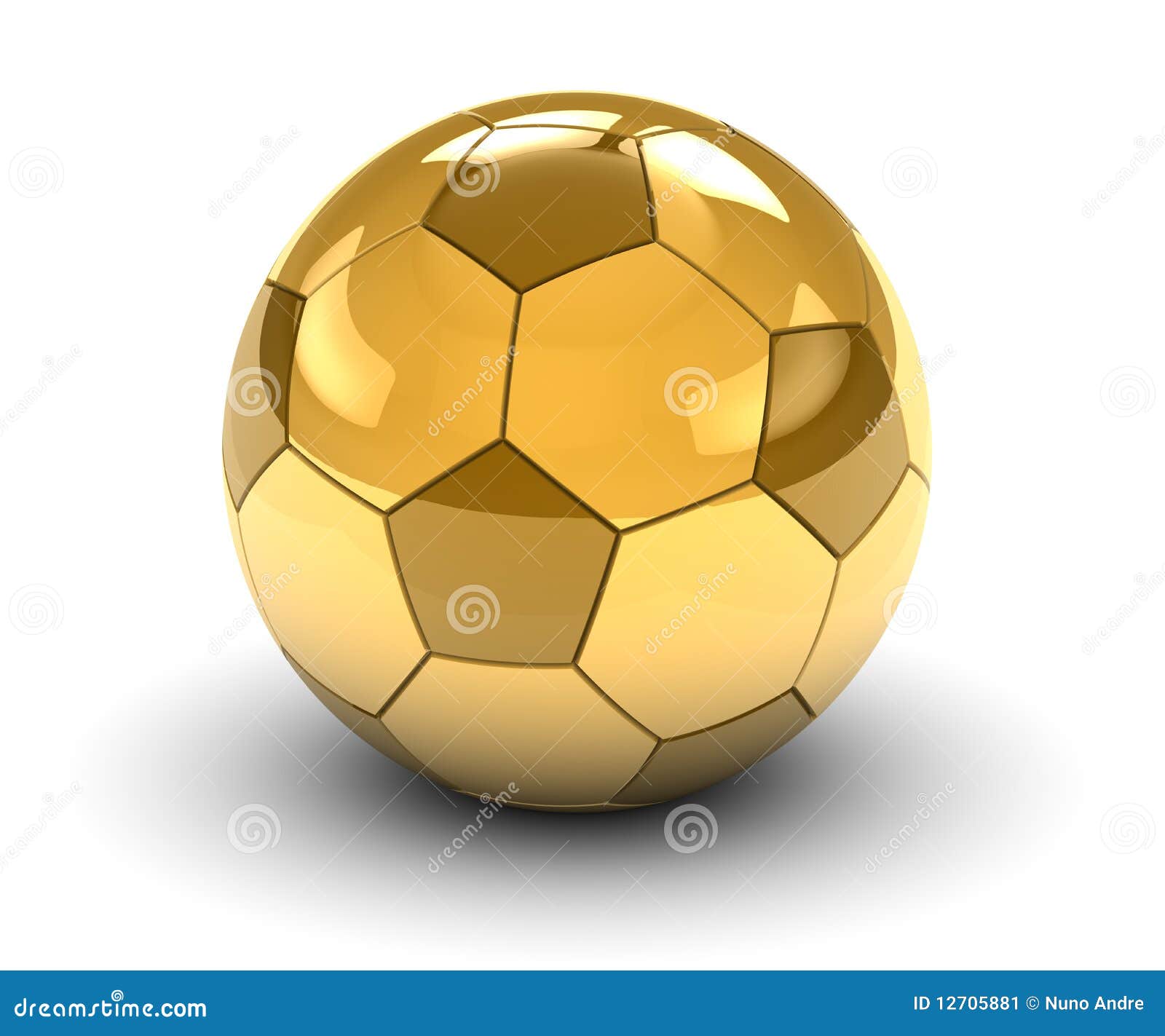 De Gouden Bal Van Het Voetbal Stock Illustratie - Illustration of goud ...