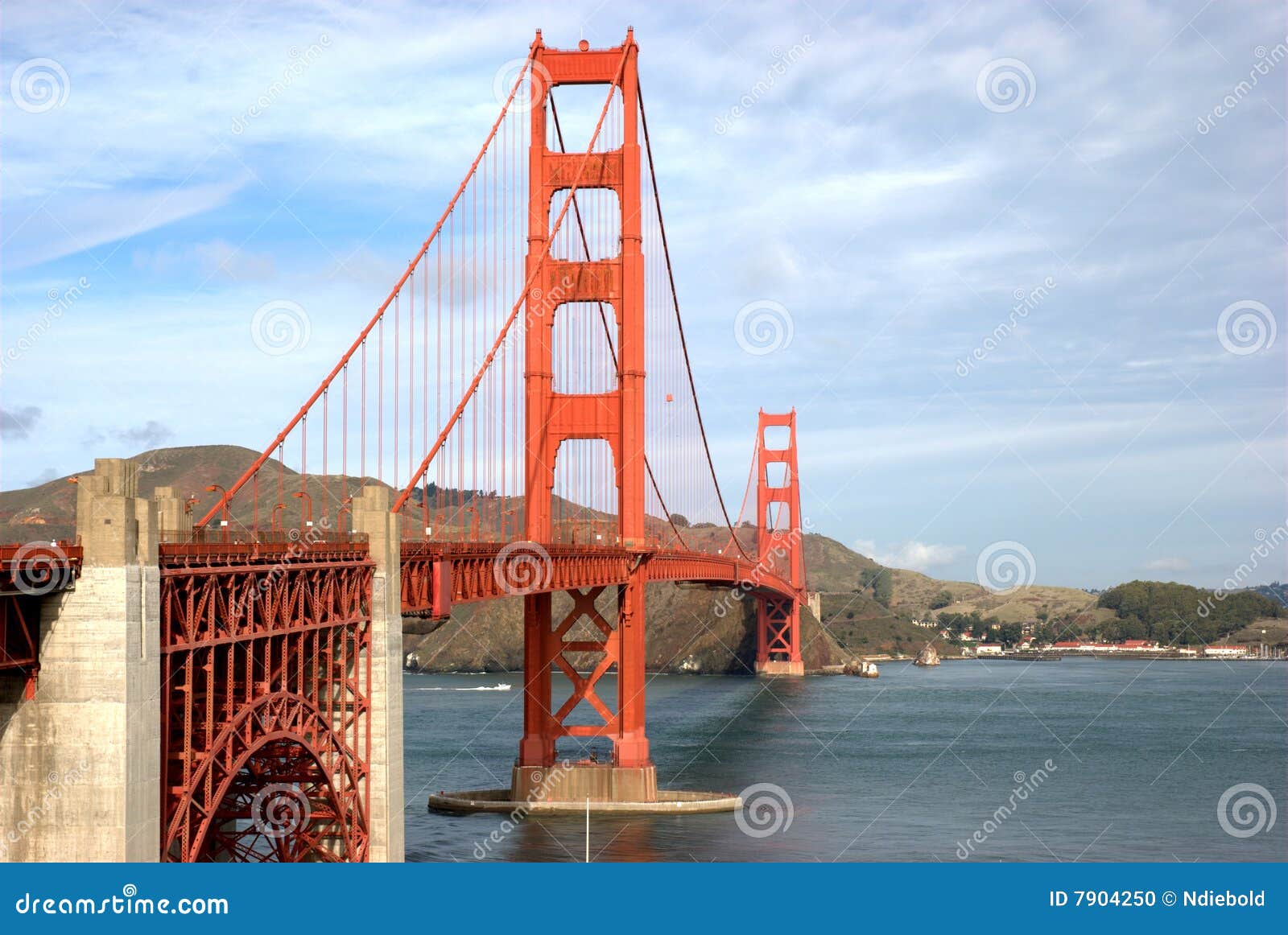 Mening van de Gouden Brug van de Poort in San Francisco