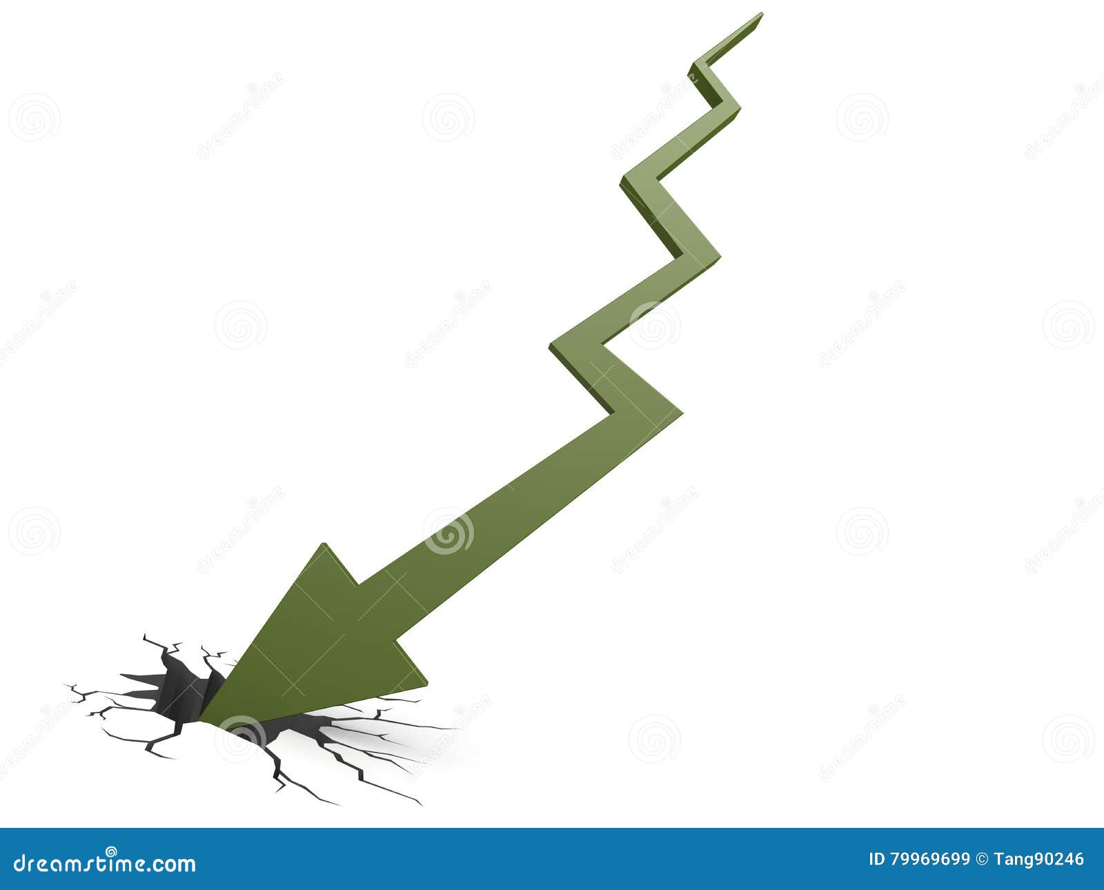De Groene Pijl Duikt in Grond Stock Illustratie - Illustration of ...